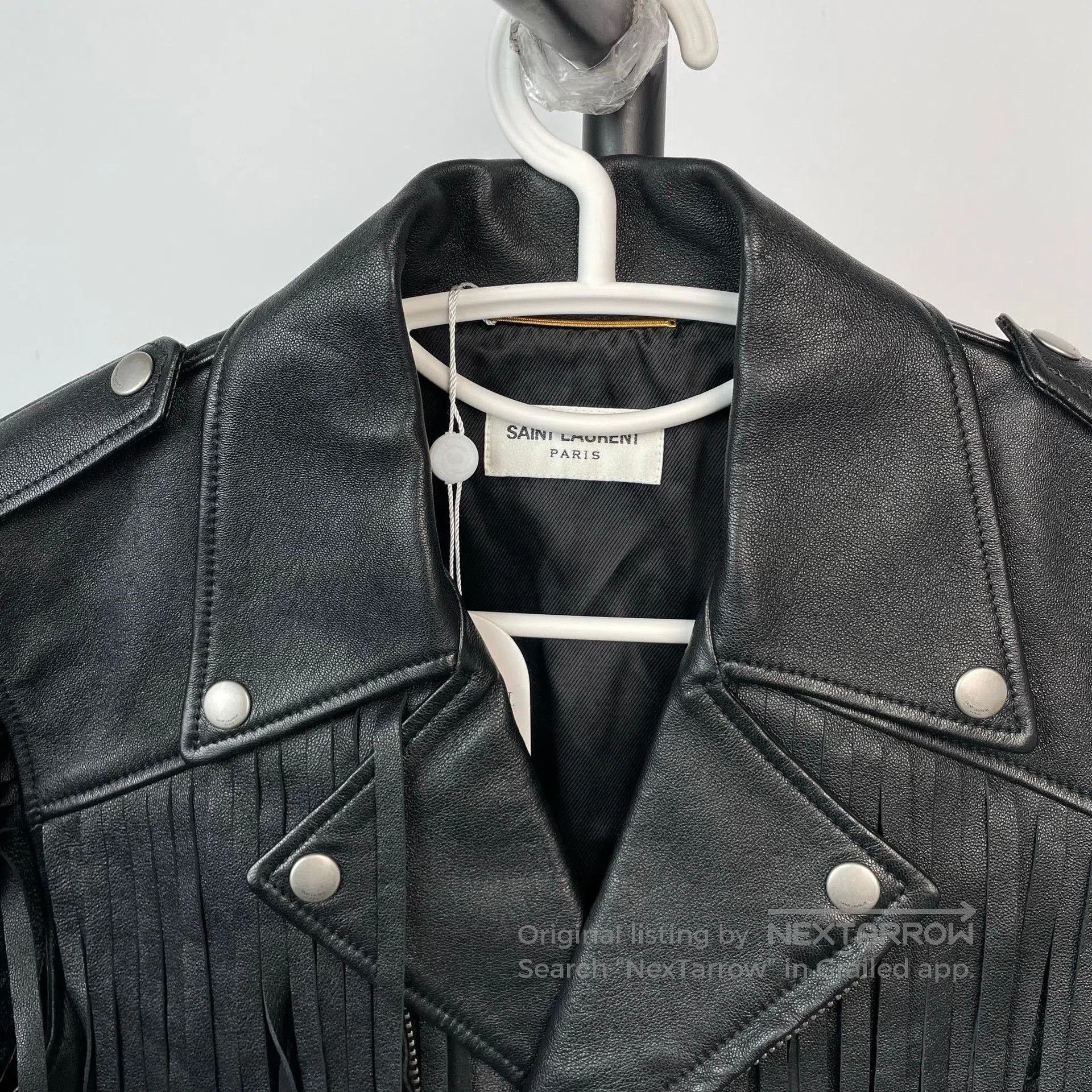 Saint Laurent Paris Saint Laurent Black Leather Fringe Vest. Size S / US 4 / IT 40 - 4 Thumbnail