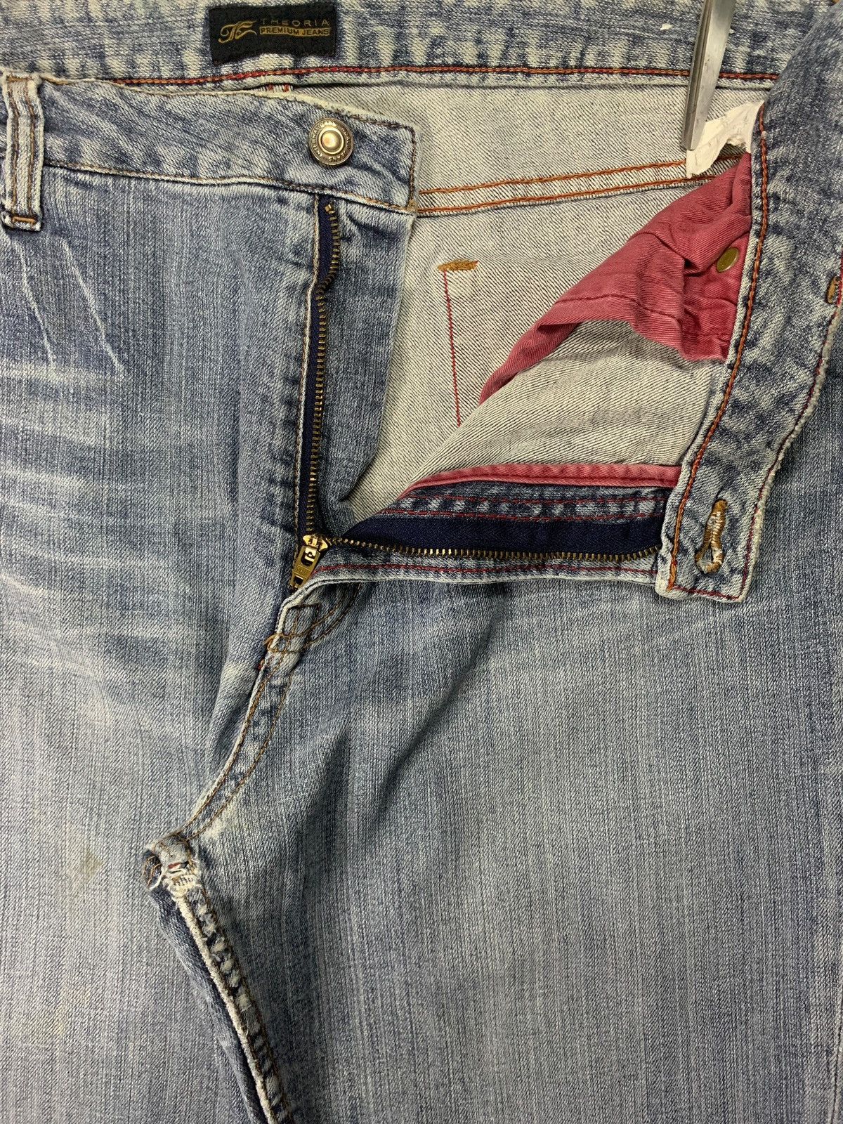 Japanese Brand SALES🔥Vintage Japanese Brand Blue Wash Distress Flare Jeans Size 35" - 9 Thumbnail