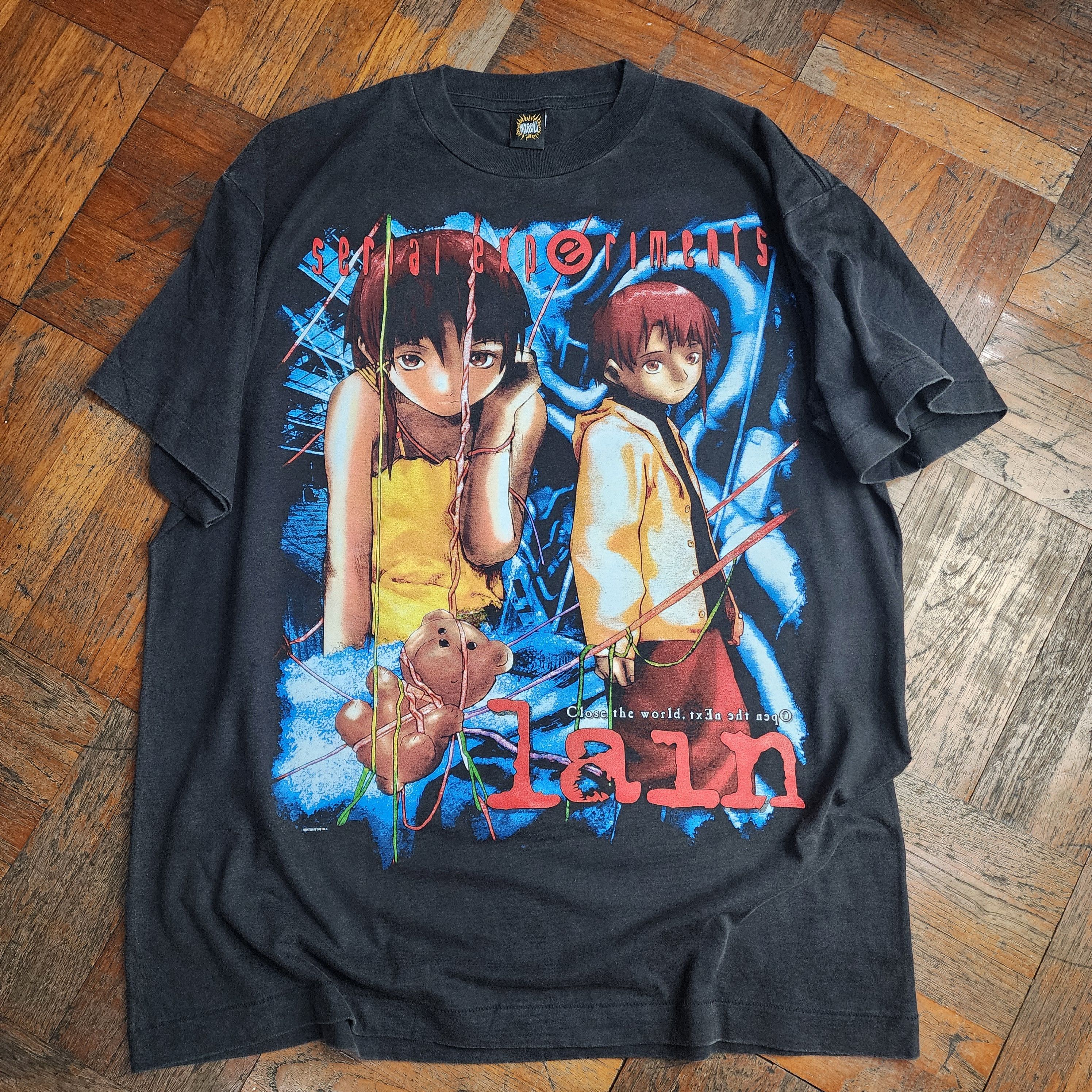 image of Rare Serial Experiments Lain Limited Shirts in Black, Men's (Size XL)