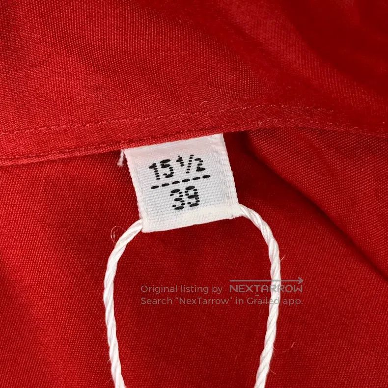 Hermes Hermes size 39 Red Cotton Collar Single Button Long Sleeve Size US M / EU 48-50 / 2 - 6 Thumbnail