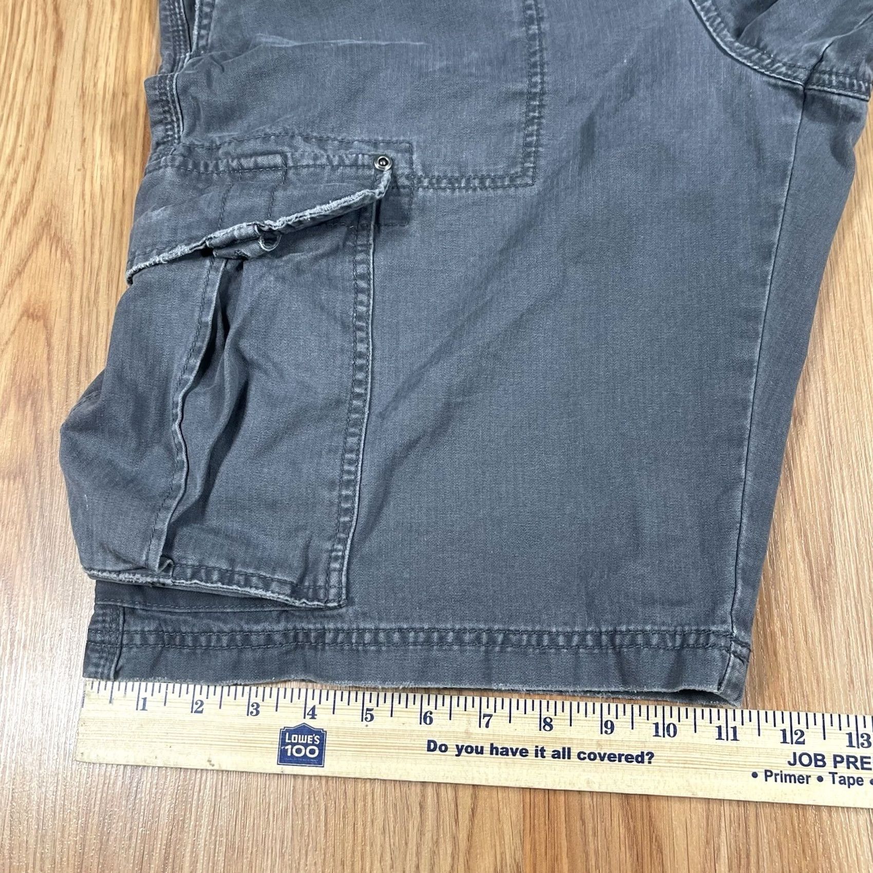 Vintage Kirra Cargo Shorts Mens 34W Gray Khaki Utility Flat Front Pockets 100% Cotton - Vintage - Sales Size US 34 / EU 50 - 7 Thumbnail