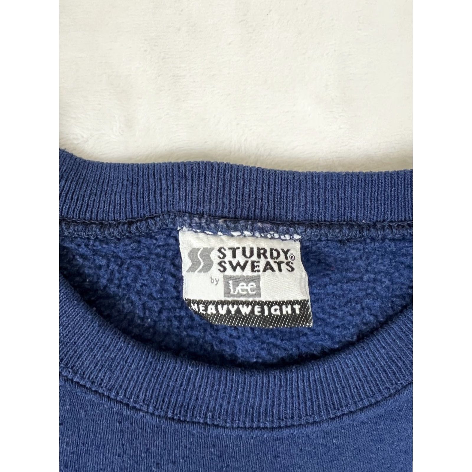 Lee VINTAGE Lee Sturdy Sweats Heavy Weight Blue BlackCrewneck Sweatshirt Size L Men's 90s USA Pullover Size US L / EU 52-54 / 3 - 2 Thumbnail