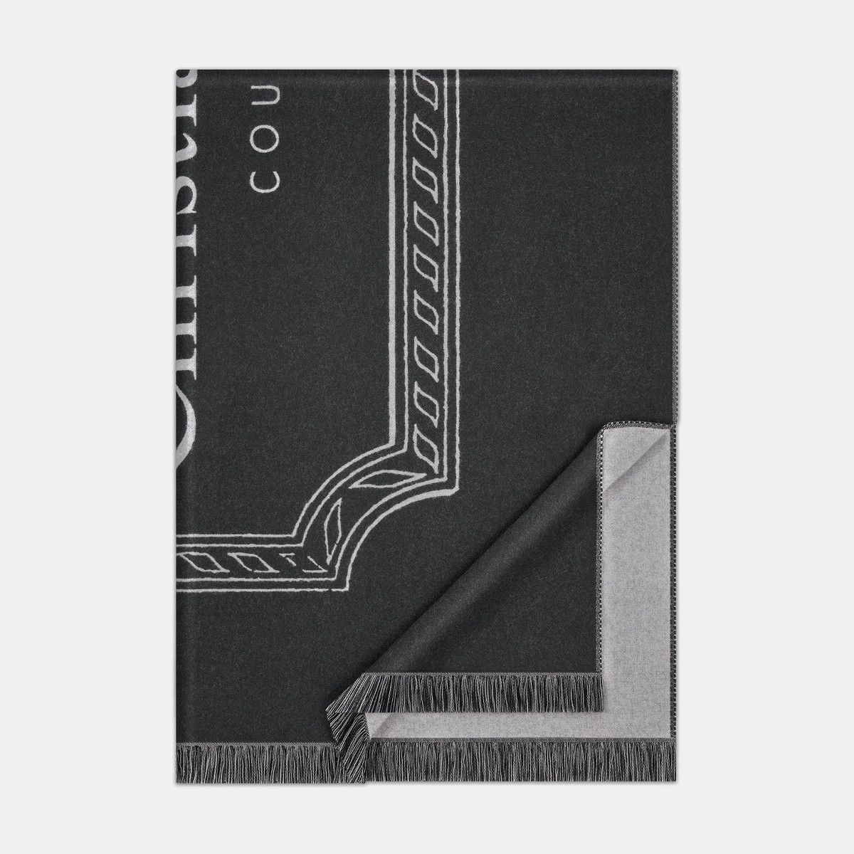 Dior o1bcso1str1224 Size:OS Couture Blanket in Anthracite Grey Size ONE SIZE - 1 Thumbnail