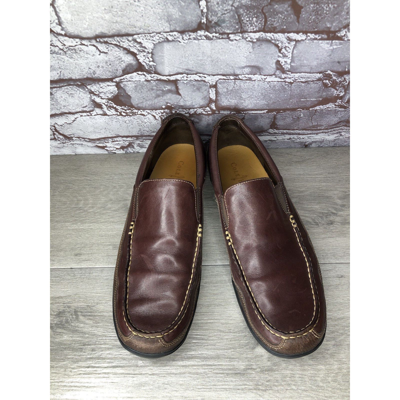 Cole Haan Cole Haan 161 C04059 C8 Tucker Venetian Brown Leather Loafer Size US 11 / EU 44 - 2 Thumbnail