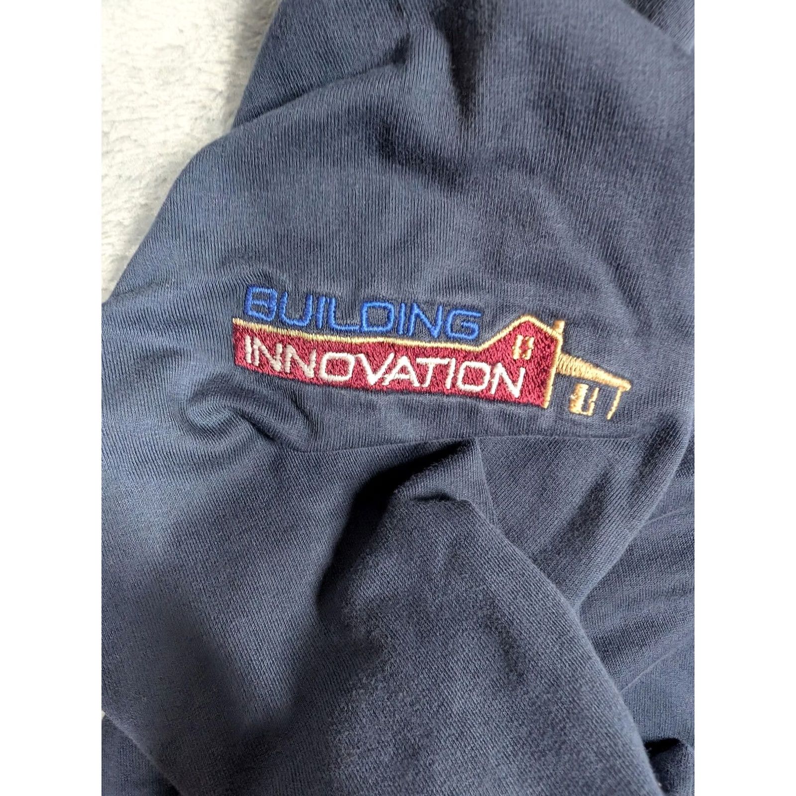 Rhone VINTAGE Rhone Hoodie Mens Large Blue Henley Lightweight Stretch BMC Building Innovation Size US L / EU 52-54 / 3 - 6 Thumbnail