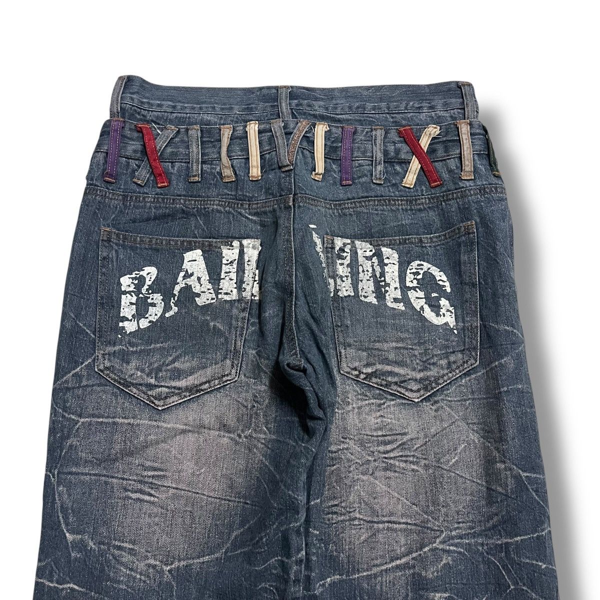 If Six Was Nine VINTAGE NYLAUS DOUBLE WAIST STONE WASH DENIM PANT Size US 32 / EU 48 - 14 Thumbnail