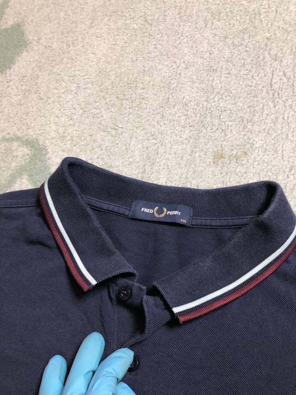 Fred Perry VINTAGE FRED PERRY Navy Plain Polo Shirt Size US XXL / EU 58 / 5 - 8 Thumbnail