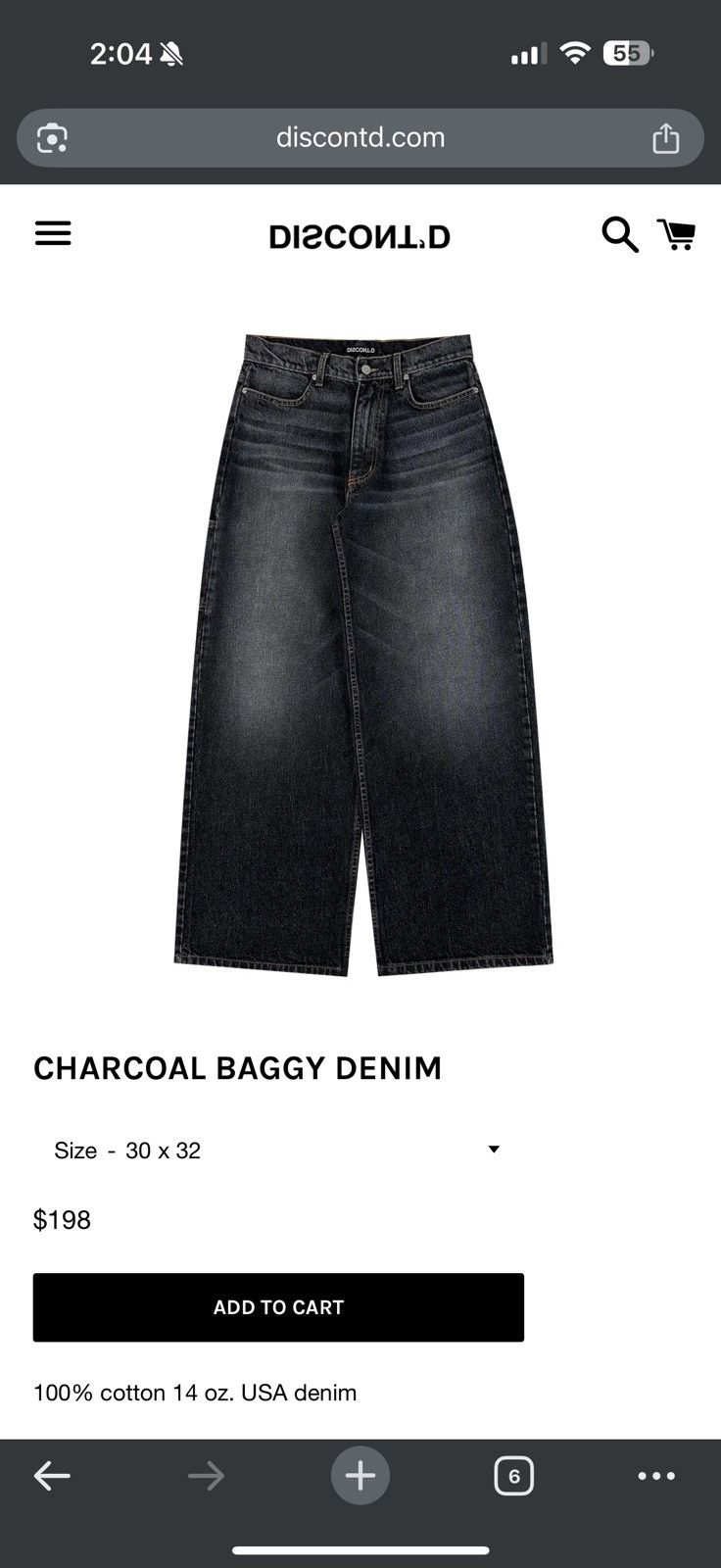 Other Discont’d Baggy Denim 14oz - Size 30 x 32 Size US 30 / EU 46 - 5 Thumbnail