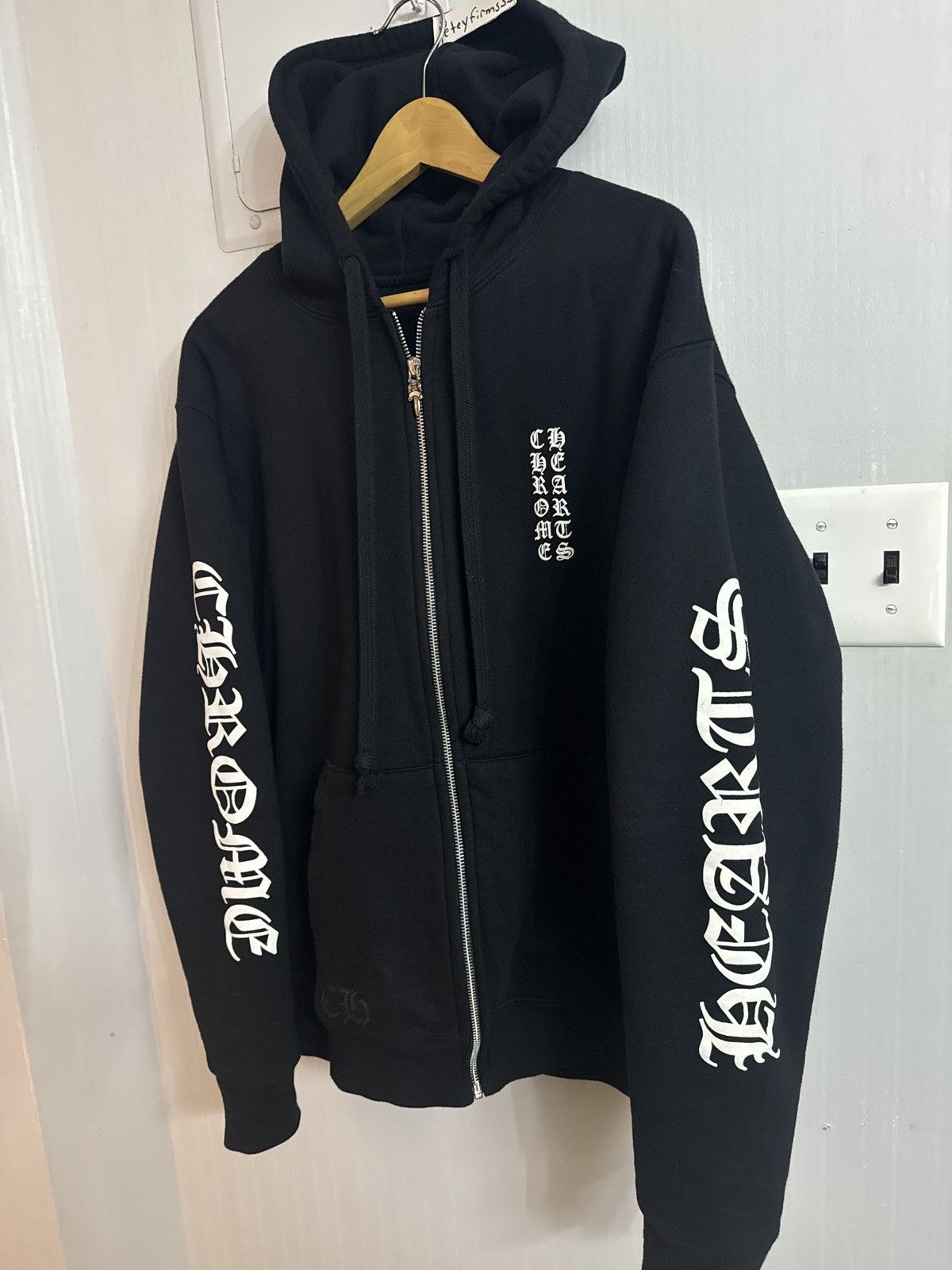 Chrome Hearts Vertical Logo Hoodie | Grailed