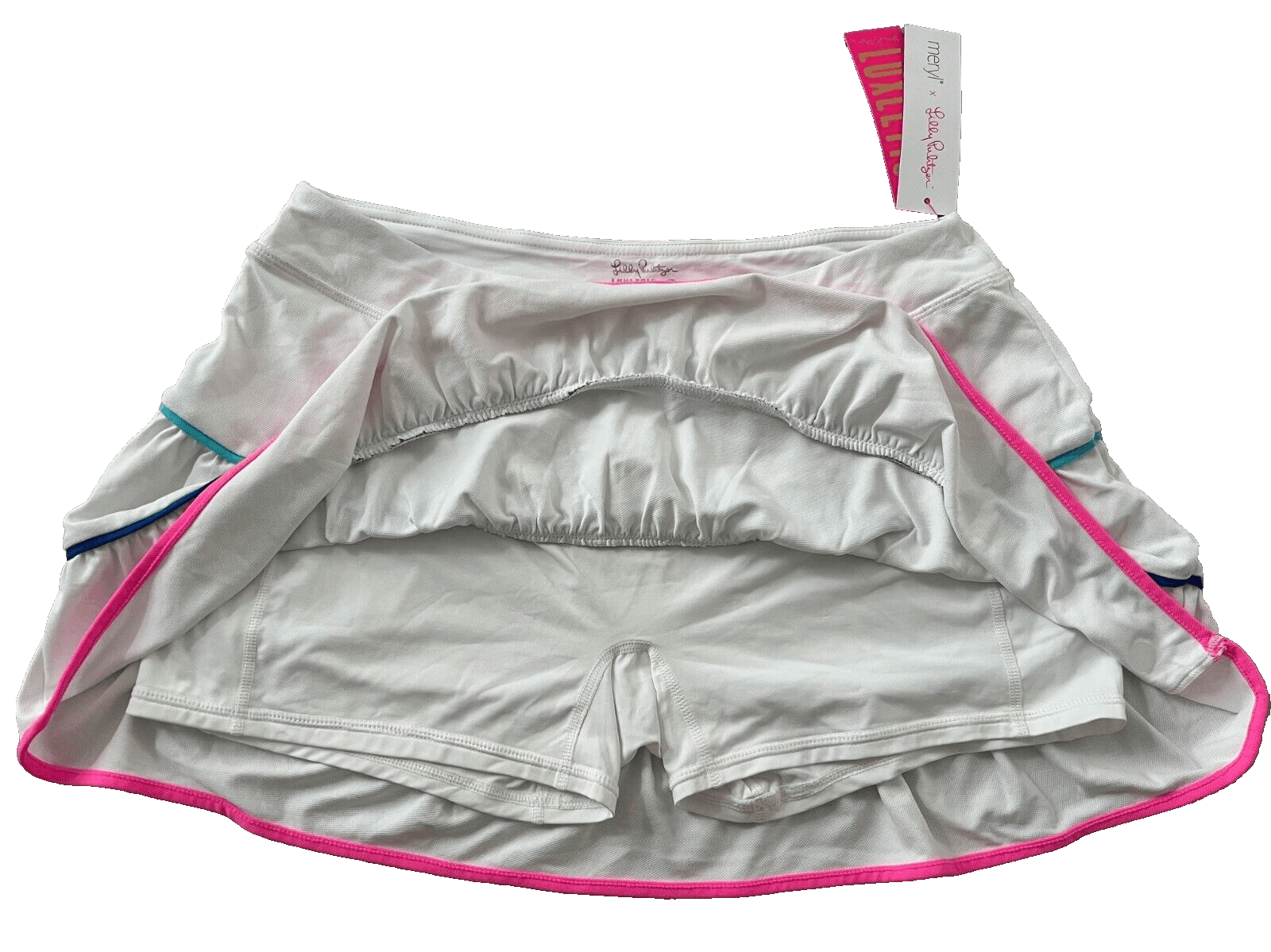 Lilly Pulitzer Lilly Pulitzer Meryl Luxletic UPF 50+ Skort White ( L ) Size 36" / US 14 / IT 50 - 3 Thumbnail