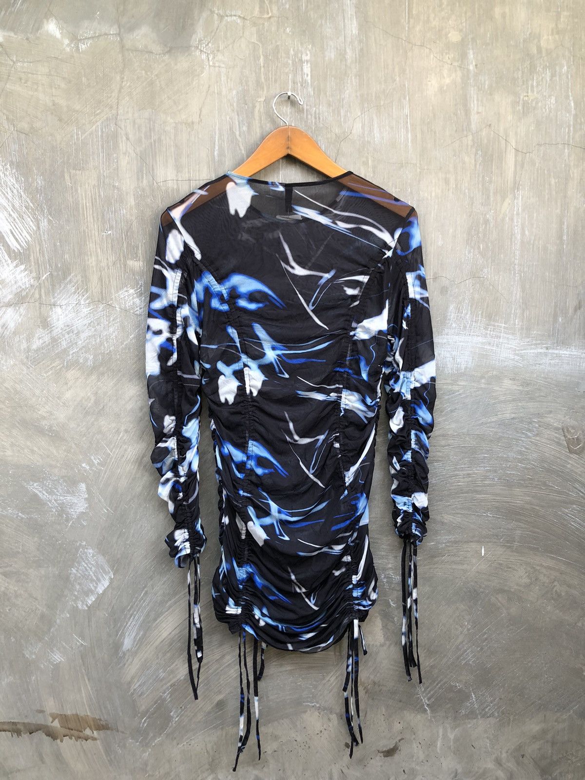 H&M Y2K H&M Mesh Midi Dress Futuristic Pattern Size L / US 10 / IT 46 - 8 Thumbnail