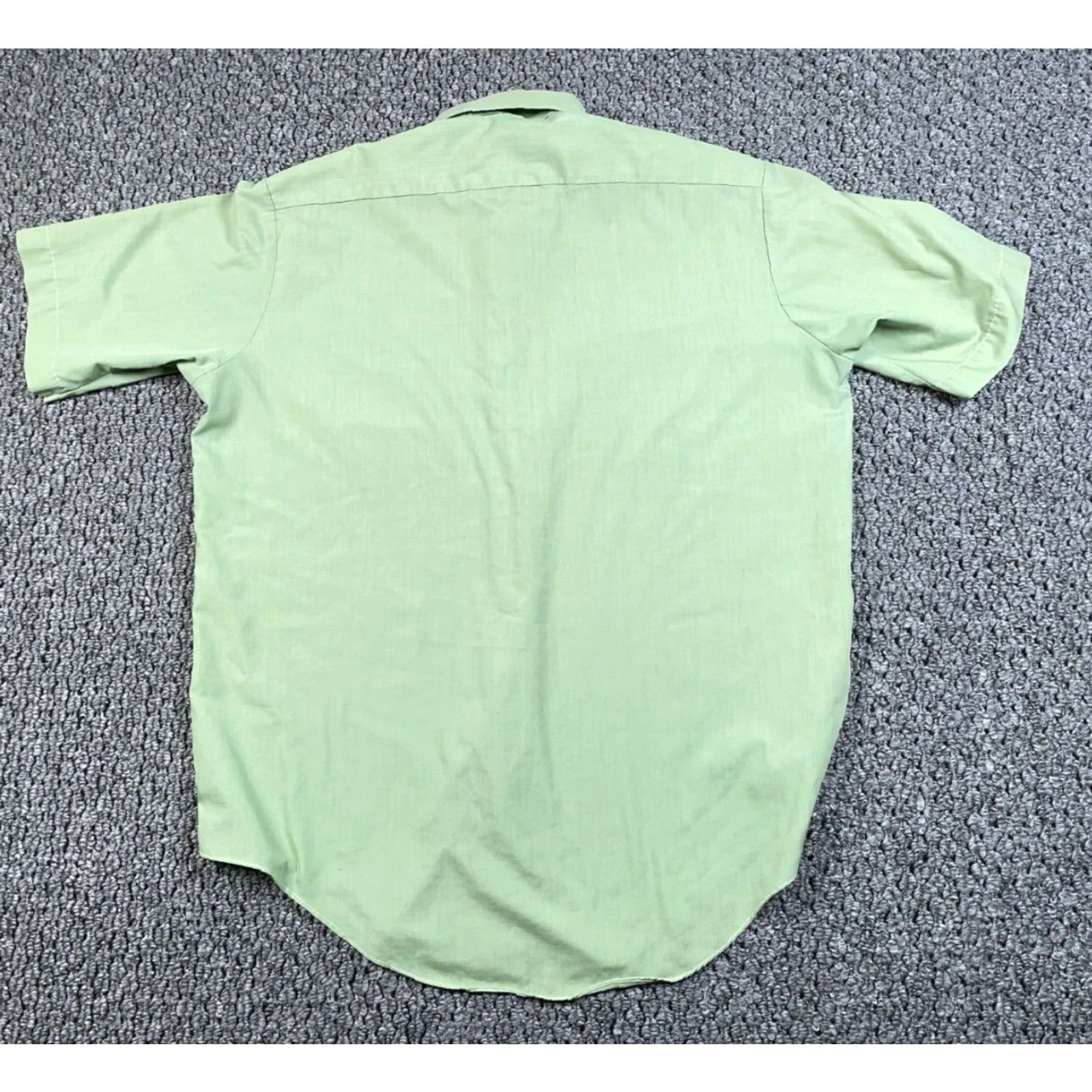 Vintage VINTAGE Brent 70s Lightweight Button-Up Shirt Adult XL Sage Green Polyester-Cotton Blend Casual Japan Tag Mens Size US XL / EU 56 / 4 - 2 Thumbnail