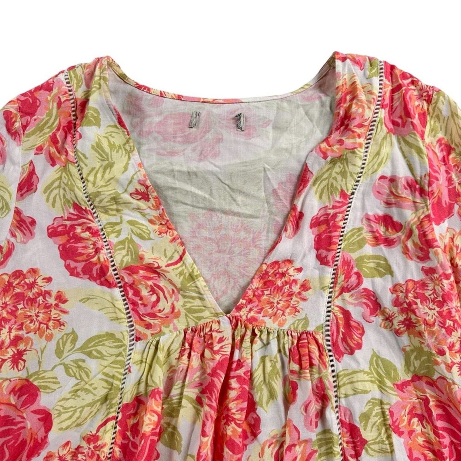 Other Anthropologie Maaji Chintz Floral Tunic Kaftan – Pink/Green Size S / US 4 / IT 40 - 3 Thumbnail