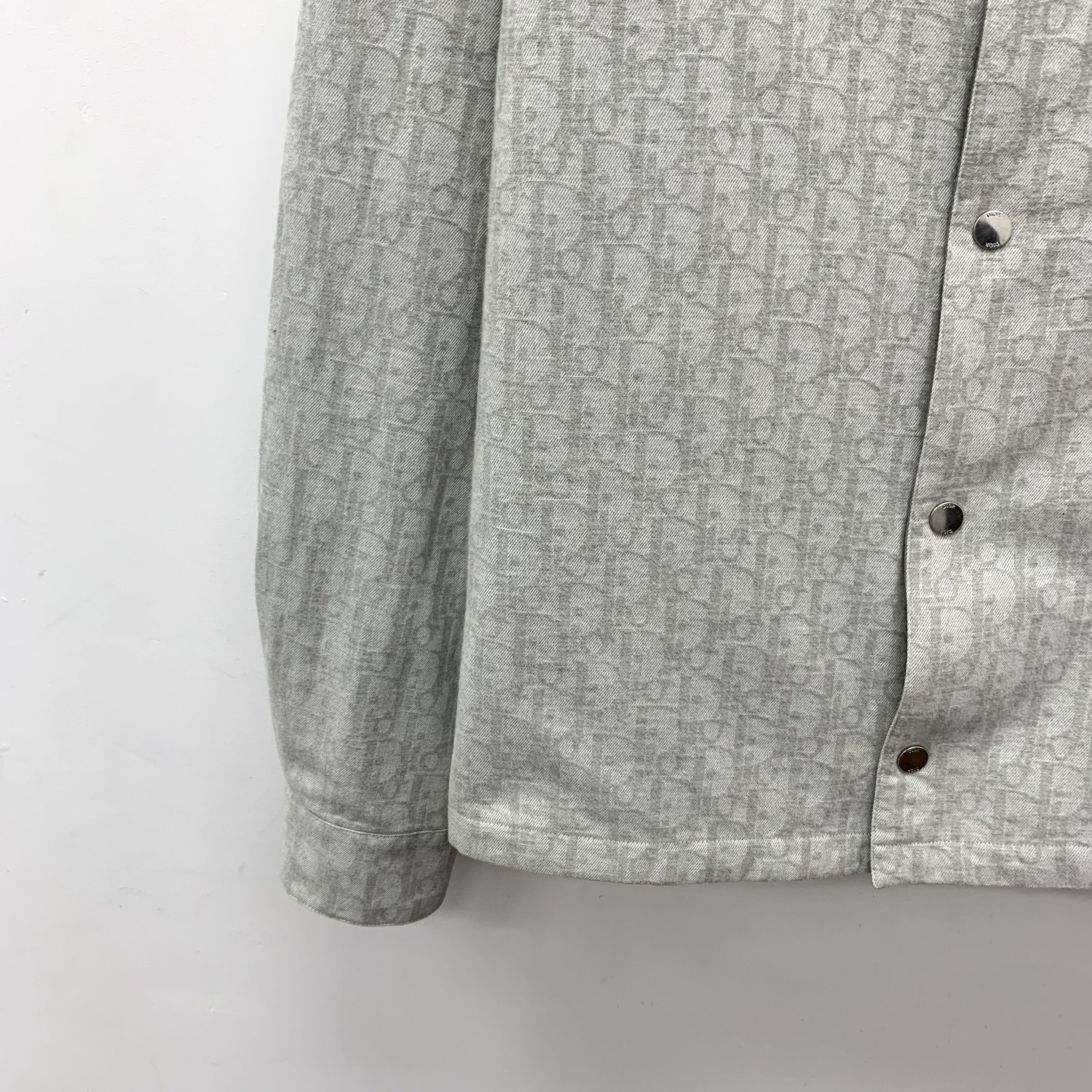 Dior Dior Logo Jacquard Shirt Jacket Grey (46) Size US S / EU 44-46 / 1 - 4 Thumbnail