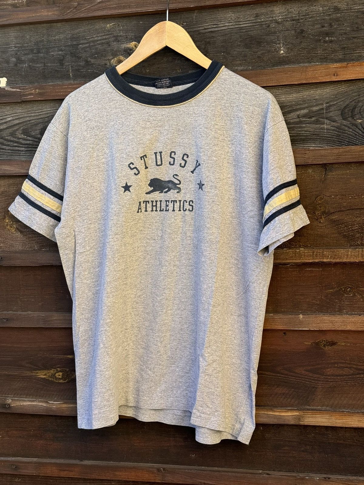 Stussy × Vintage 1980’s Stussy Athletics Lion Grey vintage t-shirt tee USA Size US L / EU 52-54 / 3 - 2 Thumbnail