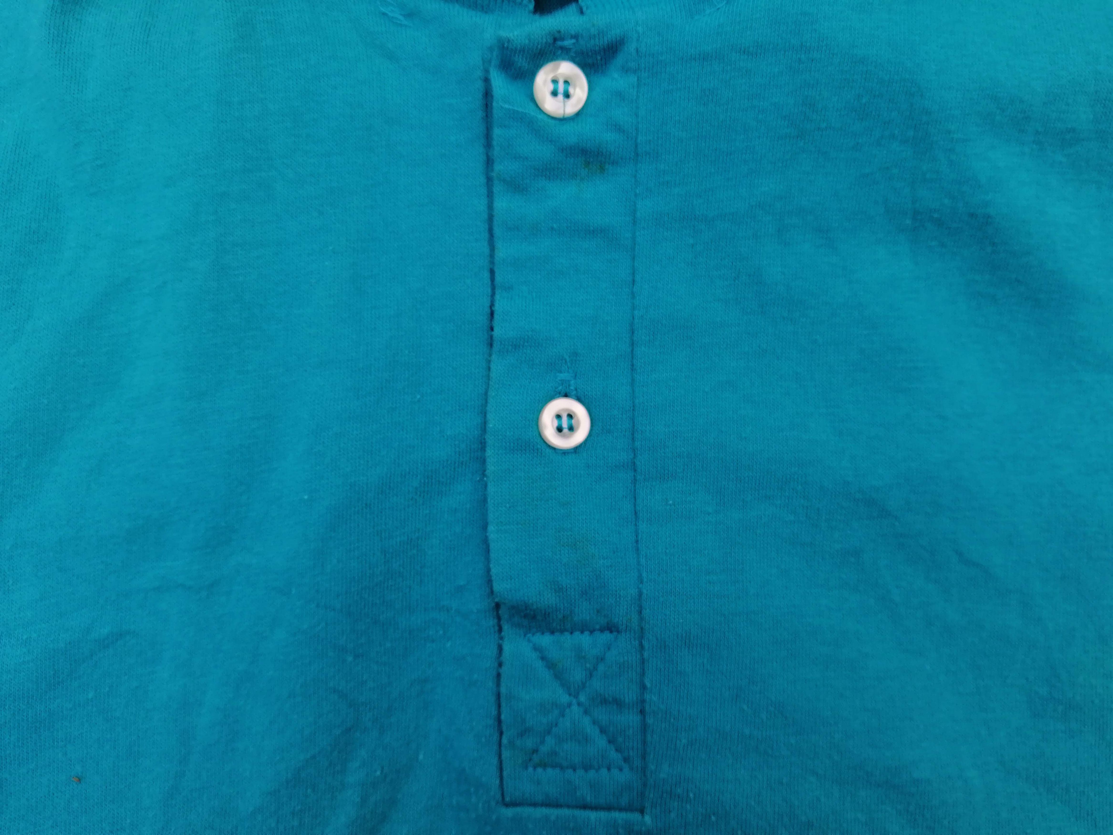 Other 80s vintage collared t shirt plain turquoise thin soft Size US M / EU 48-50 / 2 - 3 Thumbnail