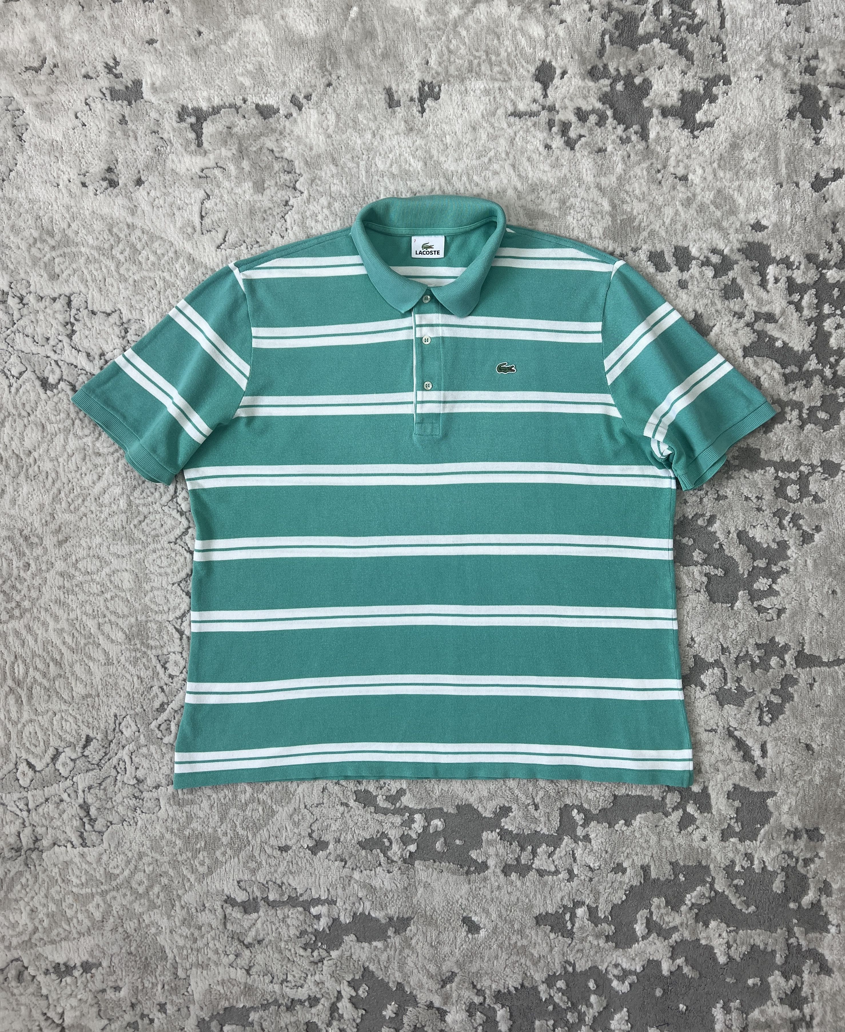 Lacoste × Vintage Vintage Lacoste Striped Polo Shirt Devanlay Size 7 Size US L / EU 52-54 / 3 - 1 Thumbnail