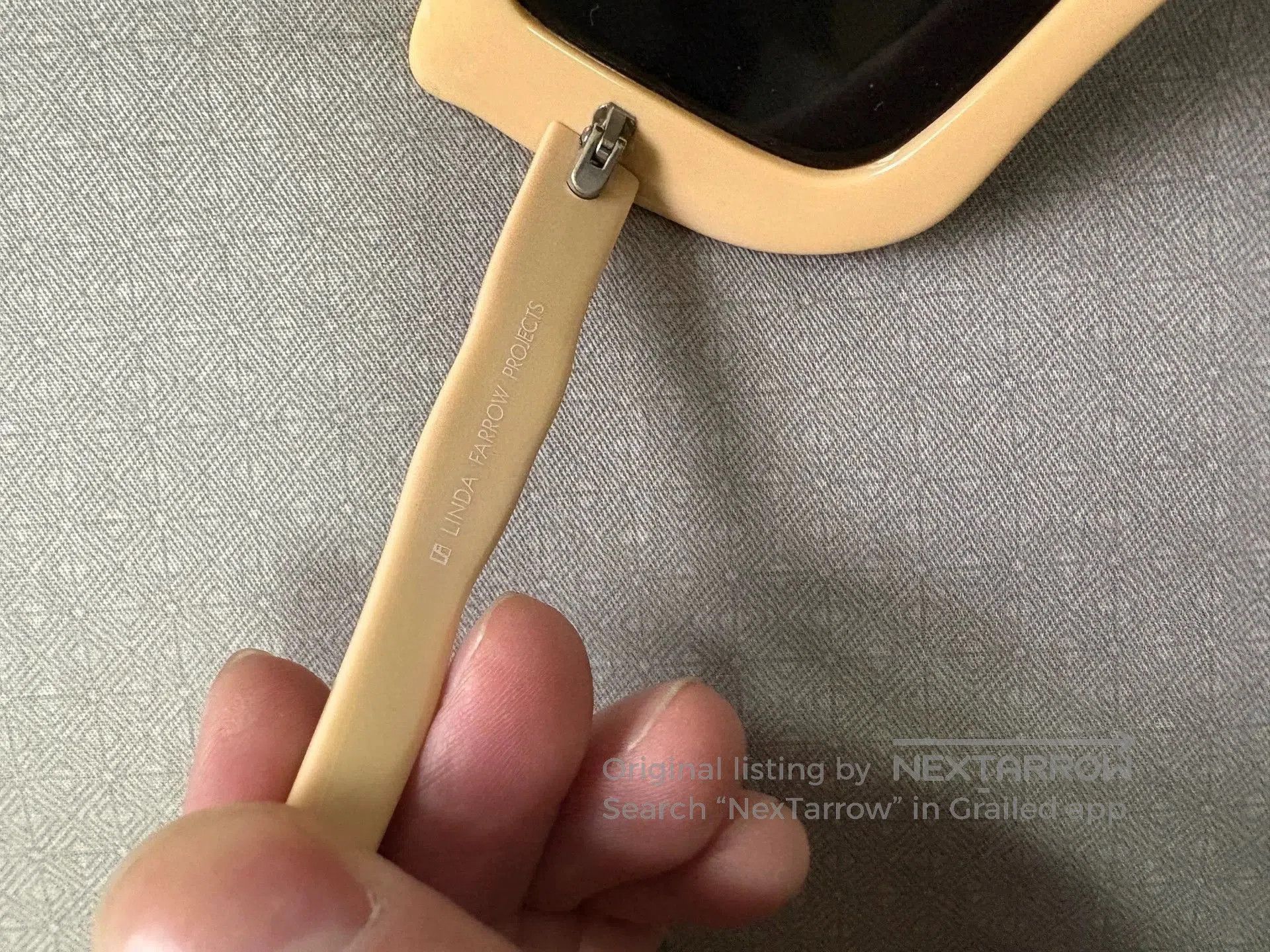 Walter Van Beirendonck Yellow Square Frame Sunglasses with Bow Detail. Size ONE SIZE - 6 Thumbnail