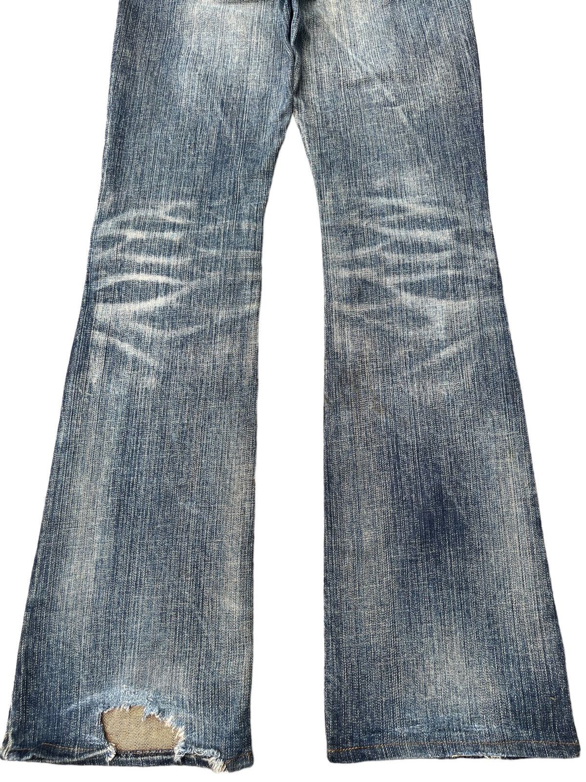 If Six Was Nine Vintage Japanese Brand Brappers Mud Washed Faded Flare Jeans Size US 30 / EU 46 - 6 Thumbnail