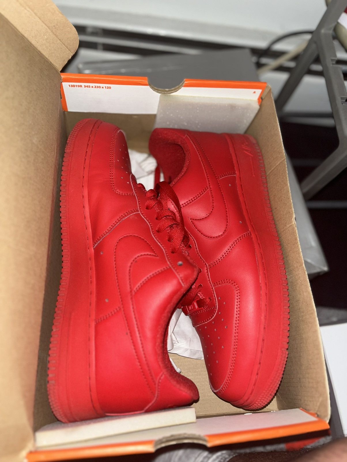 Nike Air force triple red Size US 11.5 / EU 44-45 - 6 Thumbnail