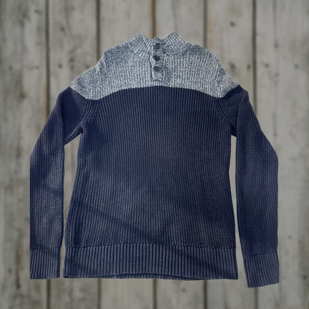 Banana Republic Banana Republic Mens Sweater Blue Shawl Collar Button Pullover Knit Regular Fit Casual Workwear Fall Winter M Shirt? Size US M / EU 48-50 / 2 - 1 Thumbnail