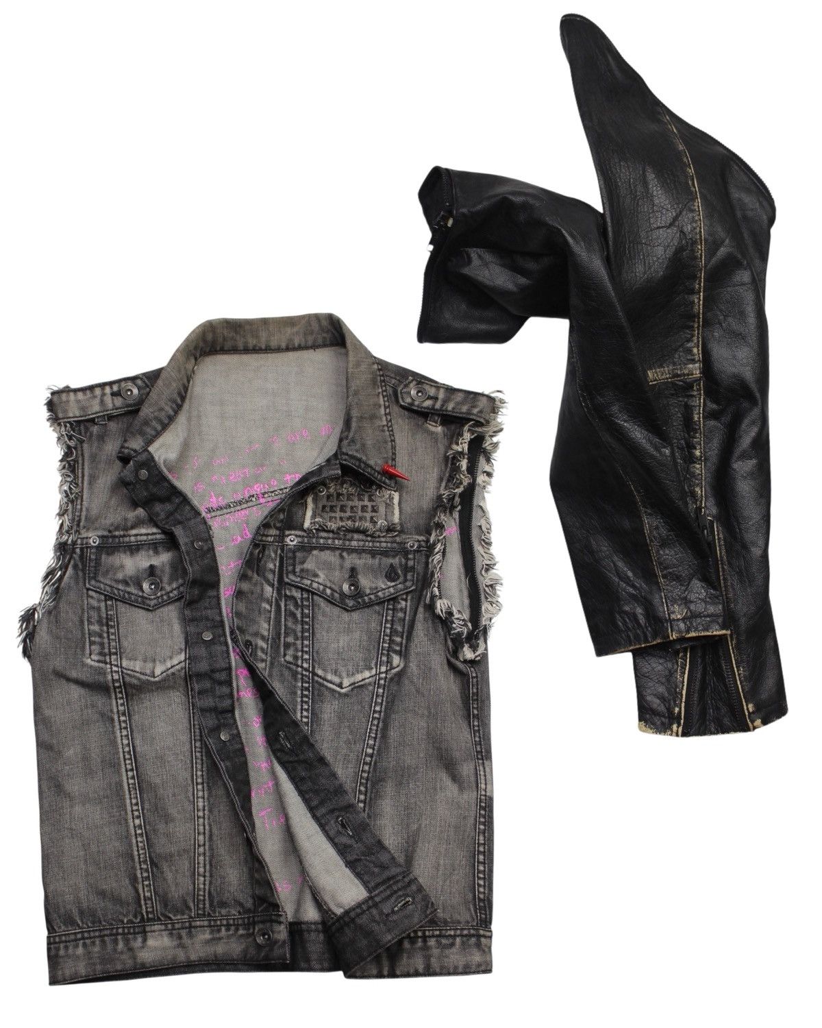 Hysteric Glamour AW2021 VOLCOM JAPAN “LEATHER REBEL” DETACHABLE JACKET Size US S / EU 44-46 / 1 - 3 Thumbnail