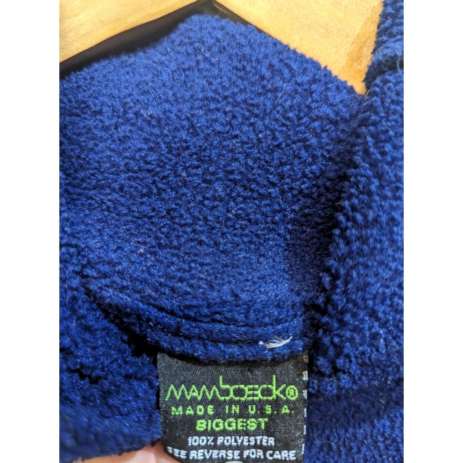 Vintage VINTAGE MAMBOSOK Fleece Sweater Turtleneck Unisex Adults XL Blue Synchilla Winter Pullover Apres ski 90s Modern? Size US XL / EU 56 / 4 - 4 Thumbnail