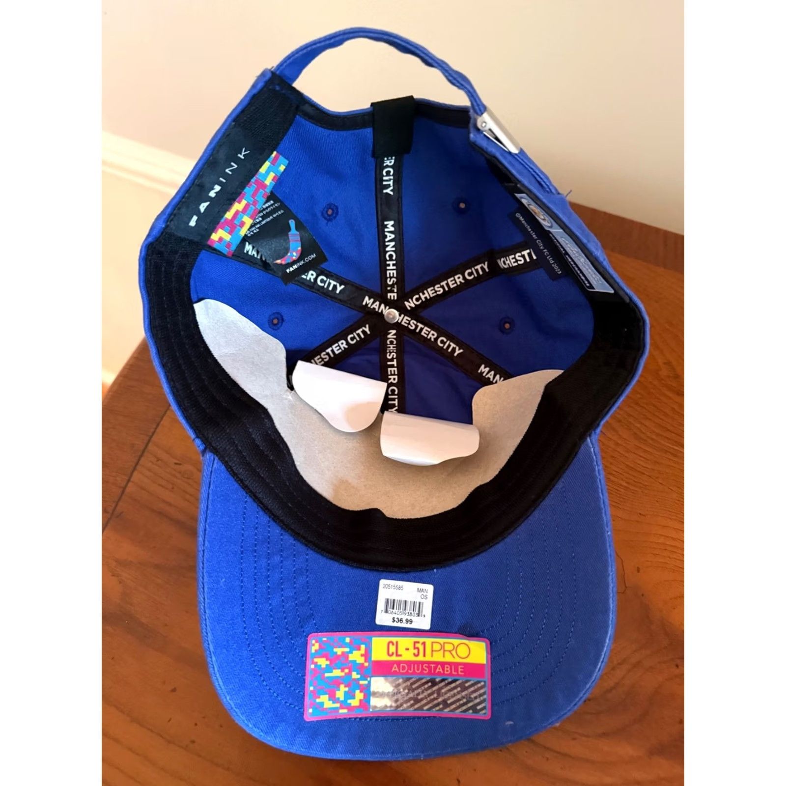 Vintage Fan Ink Manchester City Hat Cap Official Collection NEW BLUE Adjustable Football Size ONE SIZE - 4 Thumbnail