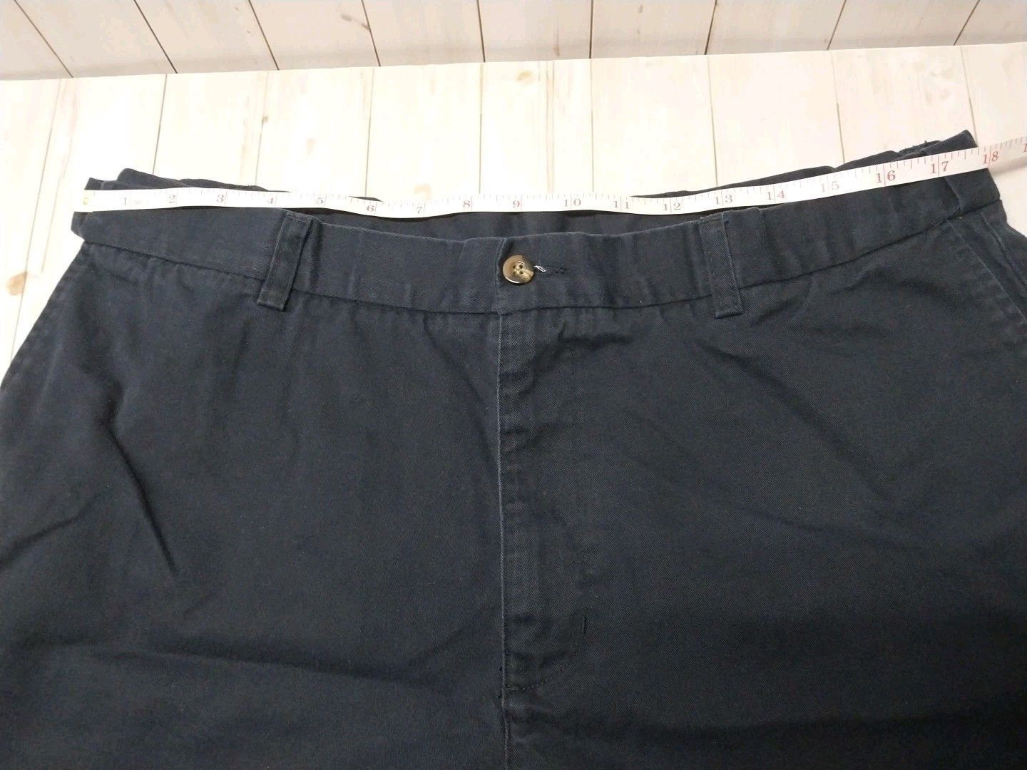 Puritan PURITAN Chino Shorts Mens 38 Navy Blue Flat Front Size US 38 / EU 54 - 4 Thumbnail