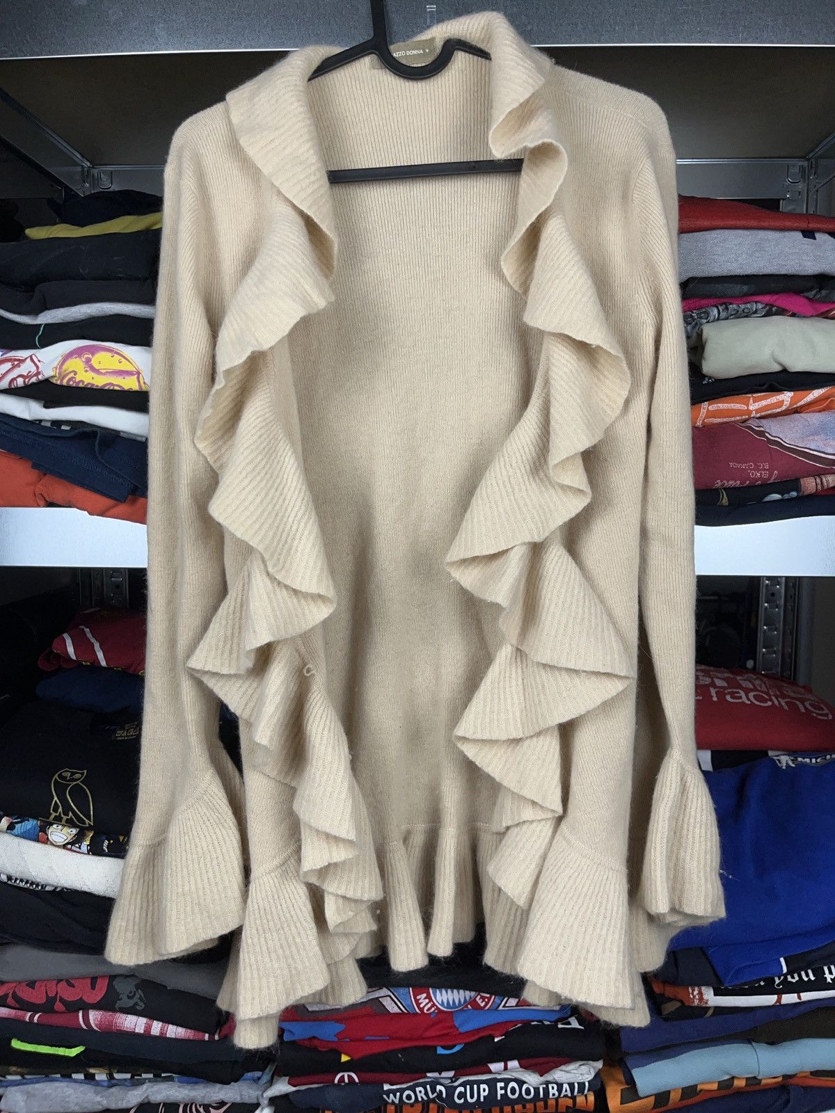Japanese Brand Torazzo Donna avant garde wool and angora frill sweater Size M / US 6-8 / IT 42-44 - 3 Thumbnail