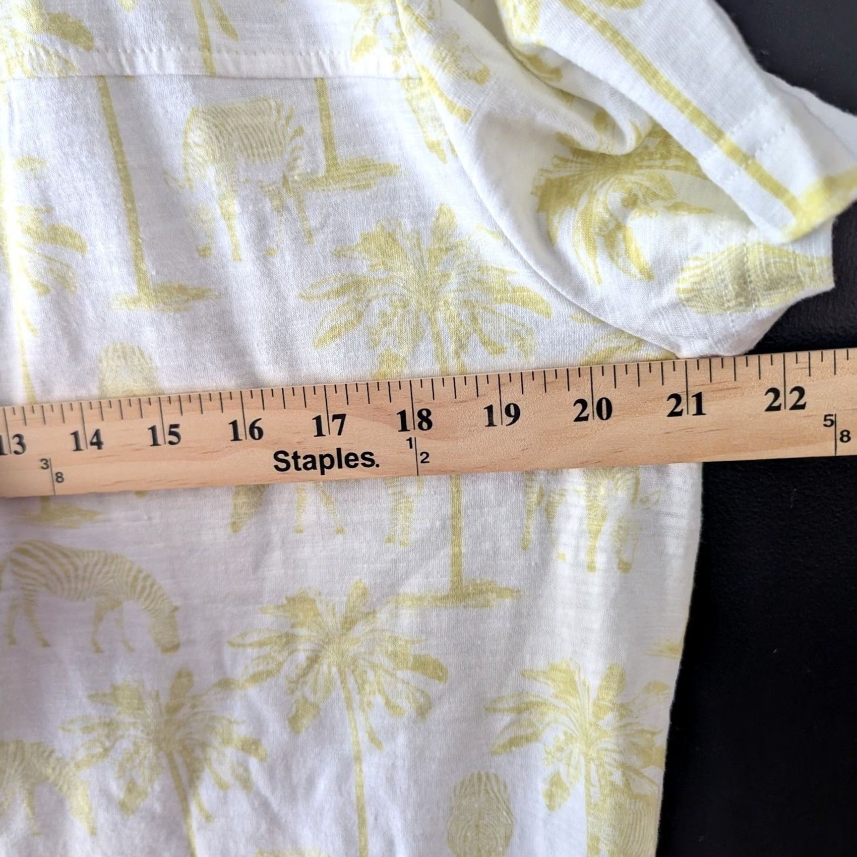 Vintage Jane + Delancey Shirt Short Sleeve Button-Up Women White Palm Tree Zebra Print Casual Shirt Ladies L Size L / US 10 / IT 46 - 5 Thumbnail