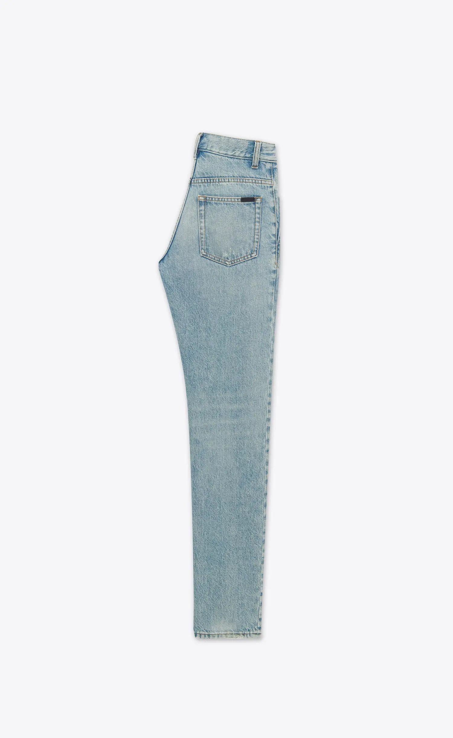 Saint Laurent Paris o1s1wg110625 750948 Cindy Jeans in Dark Summer Denim in Blue Size 26" / US 2 / IT 38 - 2 Thumbnail