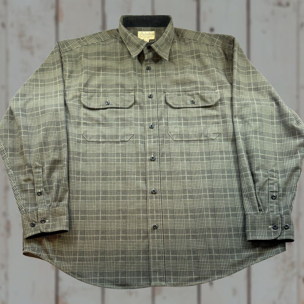 Vintage Cabela's Shirt Mens XL Green Flannel Plaid Button-Up Heavy Warm 1984 Size US XL / EU 56 / 4 - 1 Thumbnail