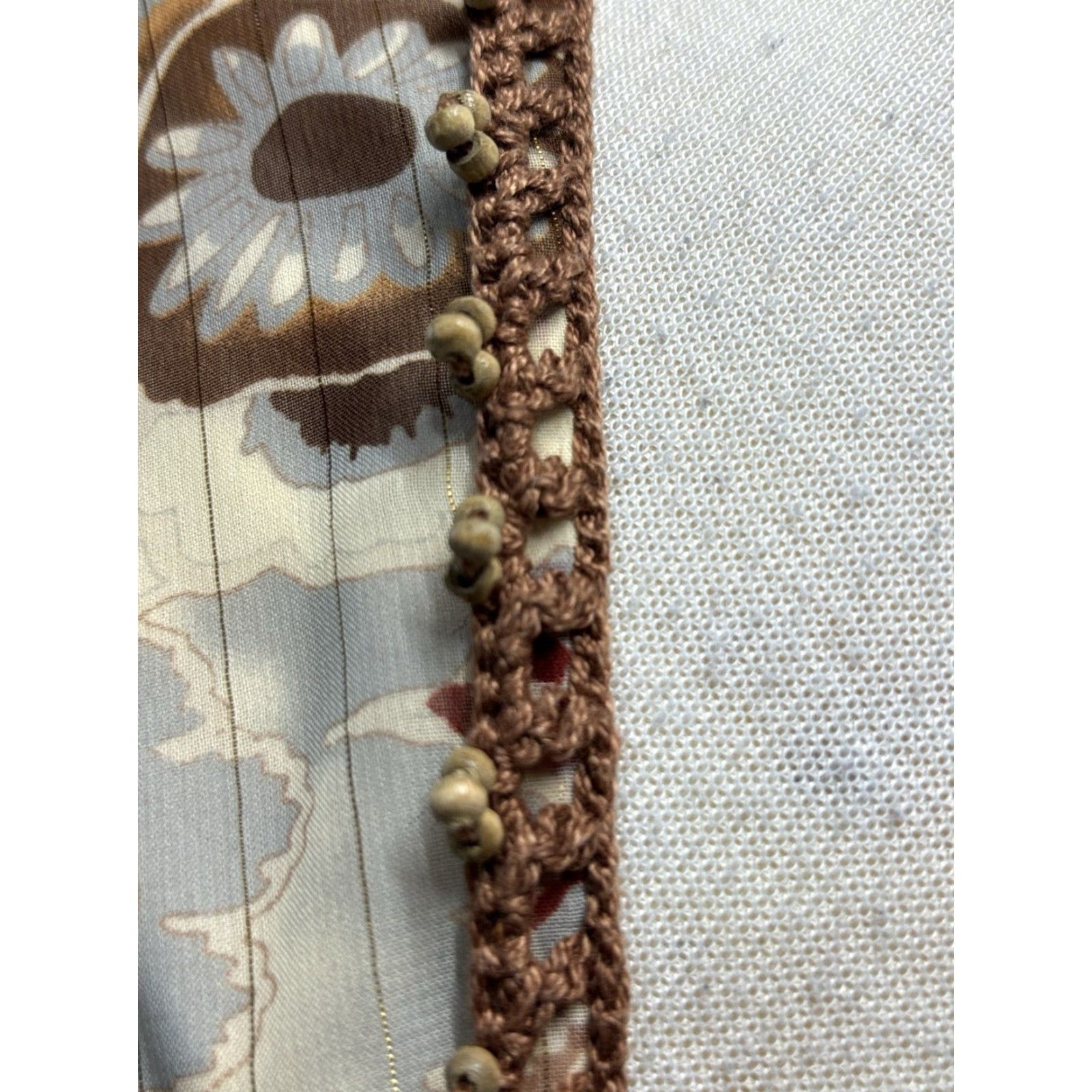 Vintage Vtg Believe Floral Midi Dress Sz 8 Women’s Crochet Trim Forest Fairy Y2K Size M / US 6-8 / IT 42-44 - 7 Thumbnail
