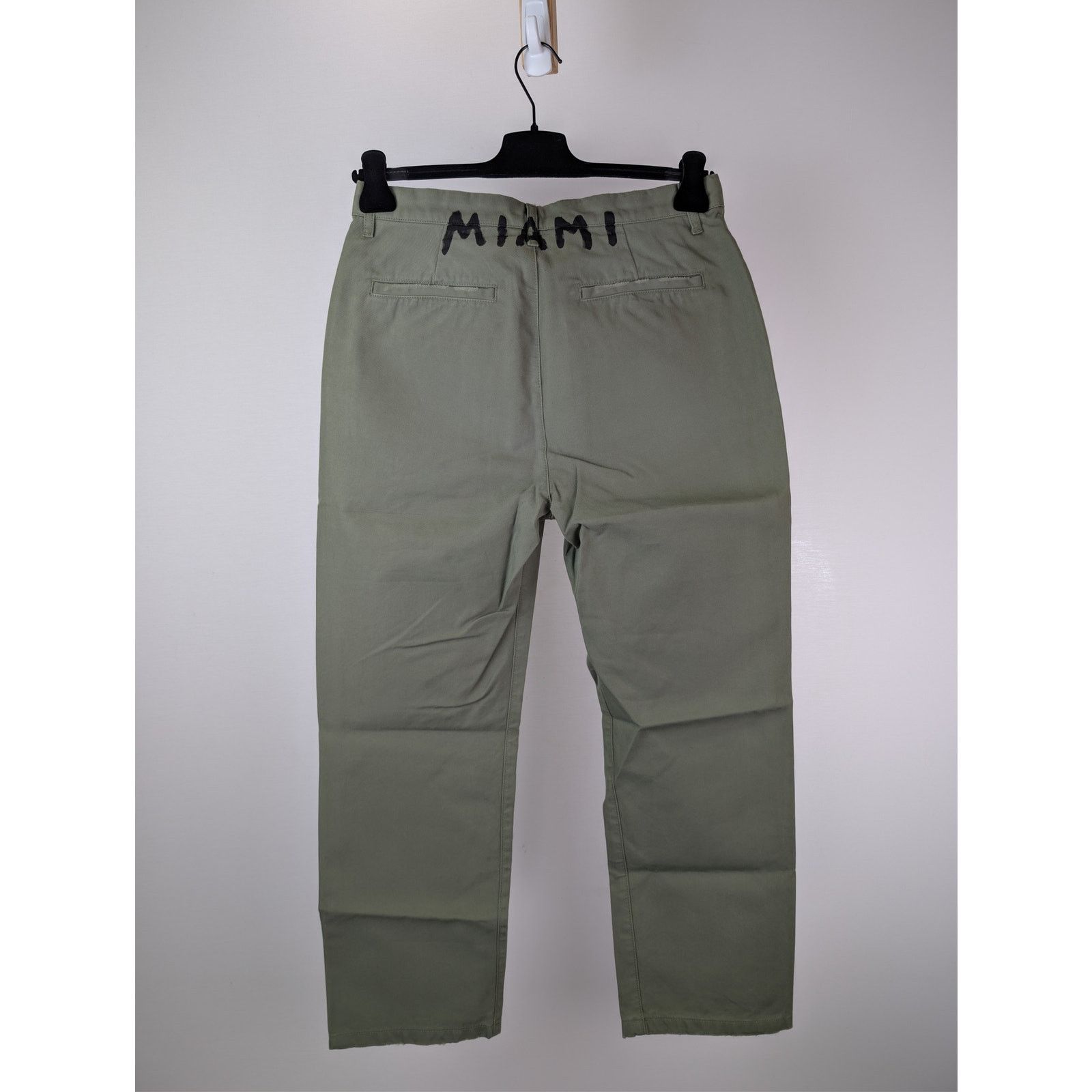 Palm Angels o1rshd1 Seasonal Logo Chino Pants in Military / Black Size US 32 / EU 48 - 11 Thumbnail