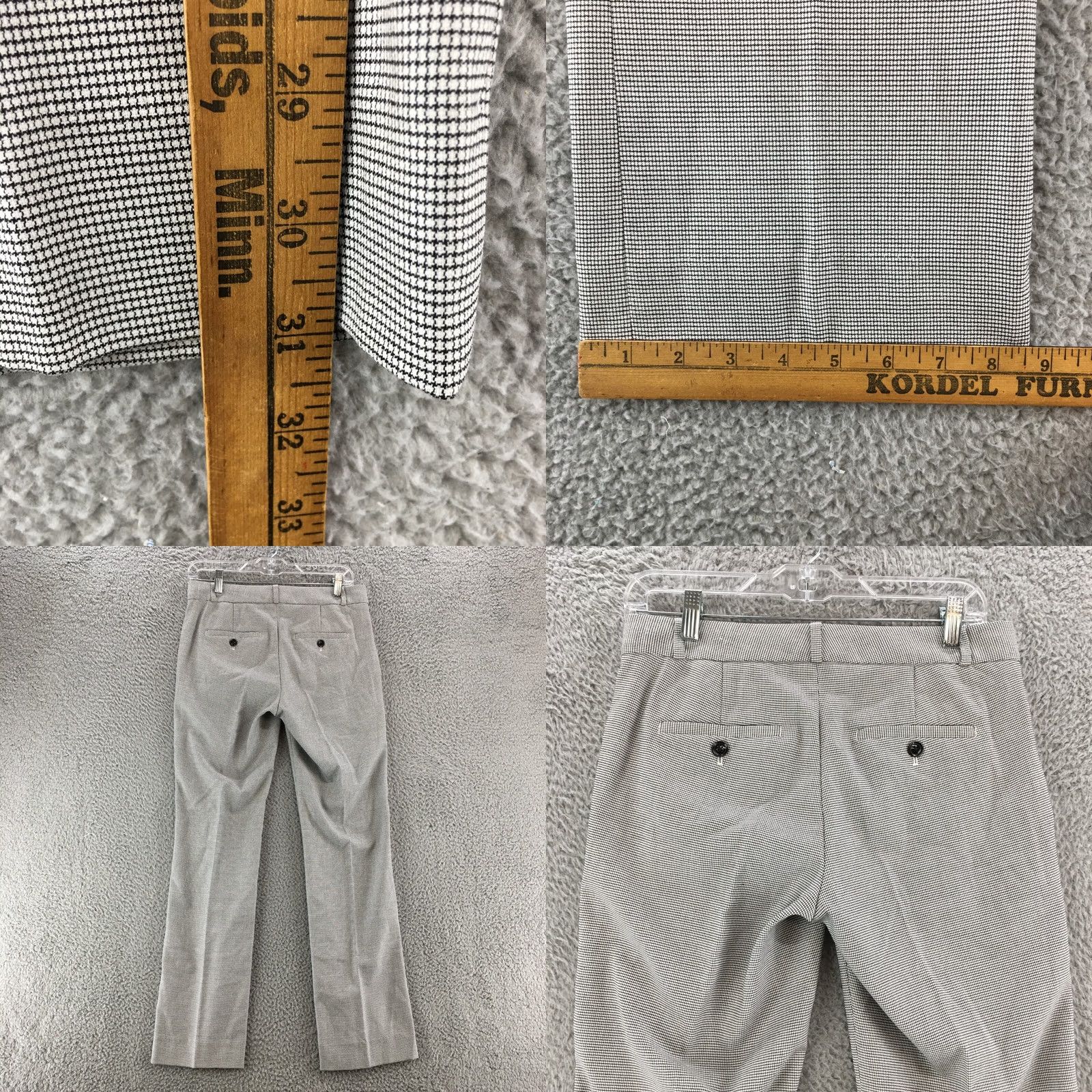 Banana Republic Banana Republic Logan Trouser Dress Pants Womens 2 Black White Mid Rise Casual Dress Pants Woman Regular Black White 2 Mens Womens Boys Girls Size 26" / US 2 / IT 38 - 8 Thumbnail
