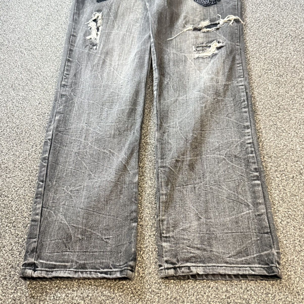 Le Grande Bleu (L.G.B.) Japanese y2k Double Waist Black Opium Distressed Denim Size US 32 / EU 48 - 7 Thumbnail