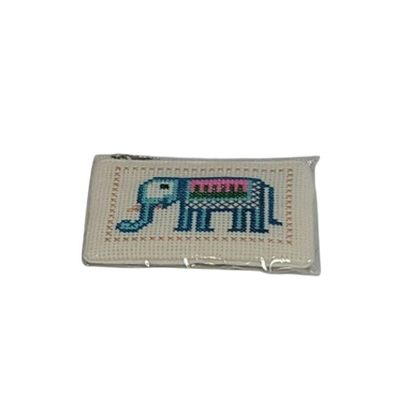 Other Canvas Coin Purse Keychain Elephant Design Small Zip Wallet Size ONE SIZE - 5 Thumbnail