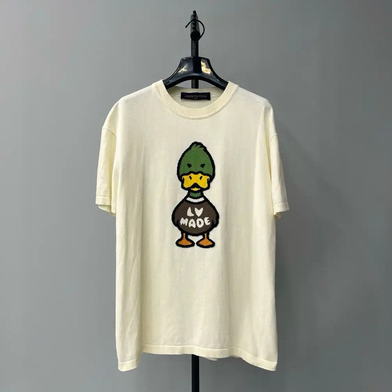 Louis Vuitton Louis Vuitton Summer Cream Cotton T-Shirt 0089 Size S / US 4 / IT 40 - 1 Thumbnail