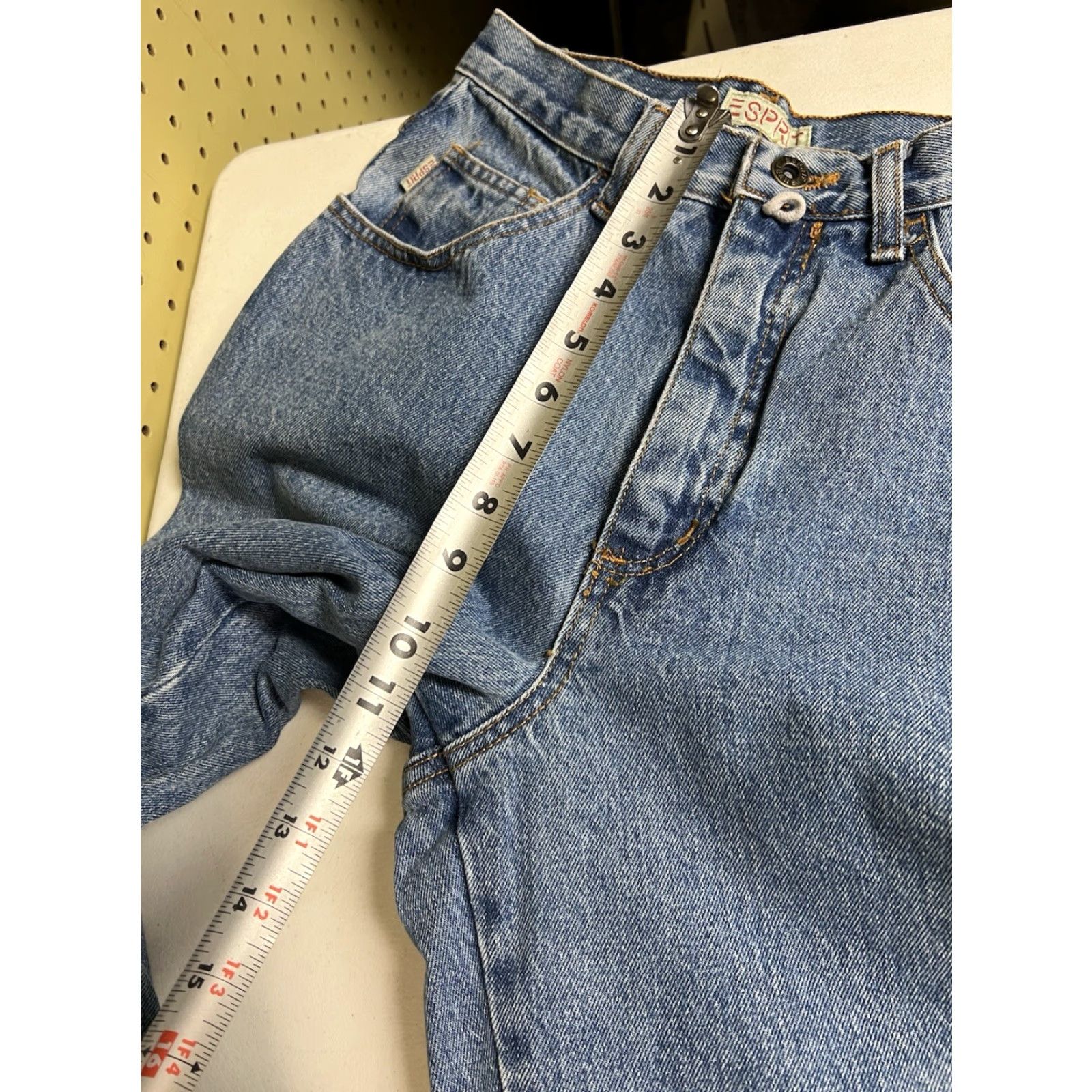 Esprit VINTAGE Esprit Jeans Women's Jeans 11 High Waist Tapered Leg Blue Denim Straight Medium Wash 90s? No, current decades: None specified. Size 32" / US 10 / IT 46 - 7 Thumbnail