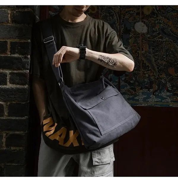 Japanese Brand Canvas Men Messenger Bag Size ONE SIZE - 2 Thumbnail