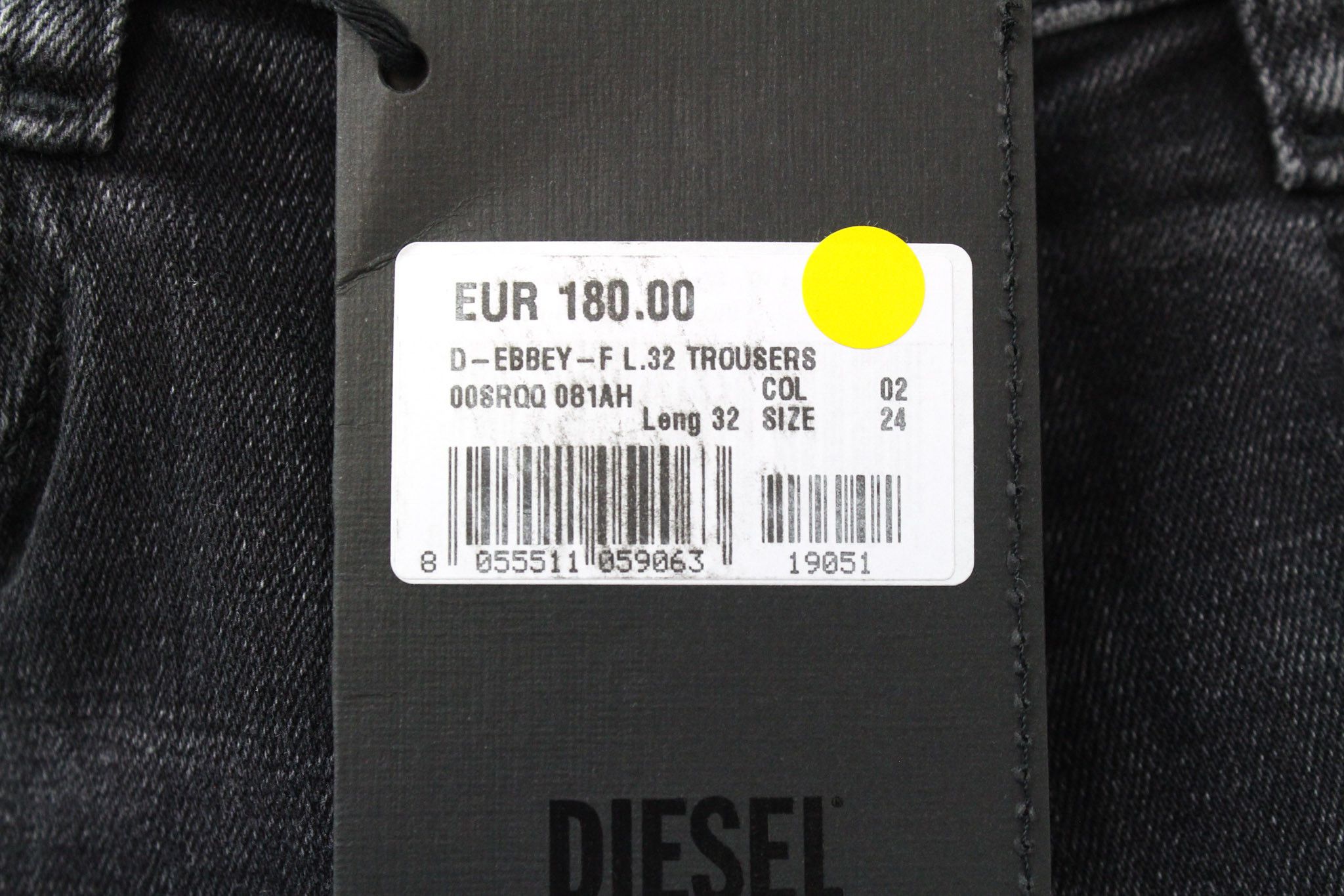 Diesel D-EBBEY-F 081AH W24/L32 Grey Bootcut Jeans 71396 Size 24" / US 00 / IT 34 - 6 Thumbnail
