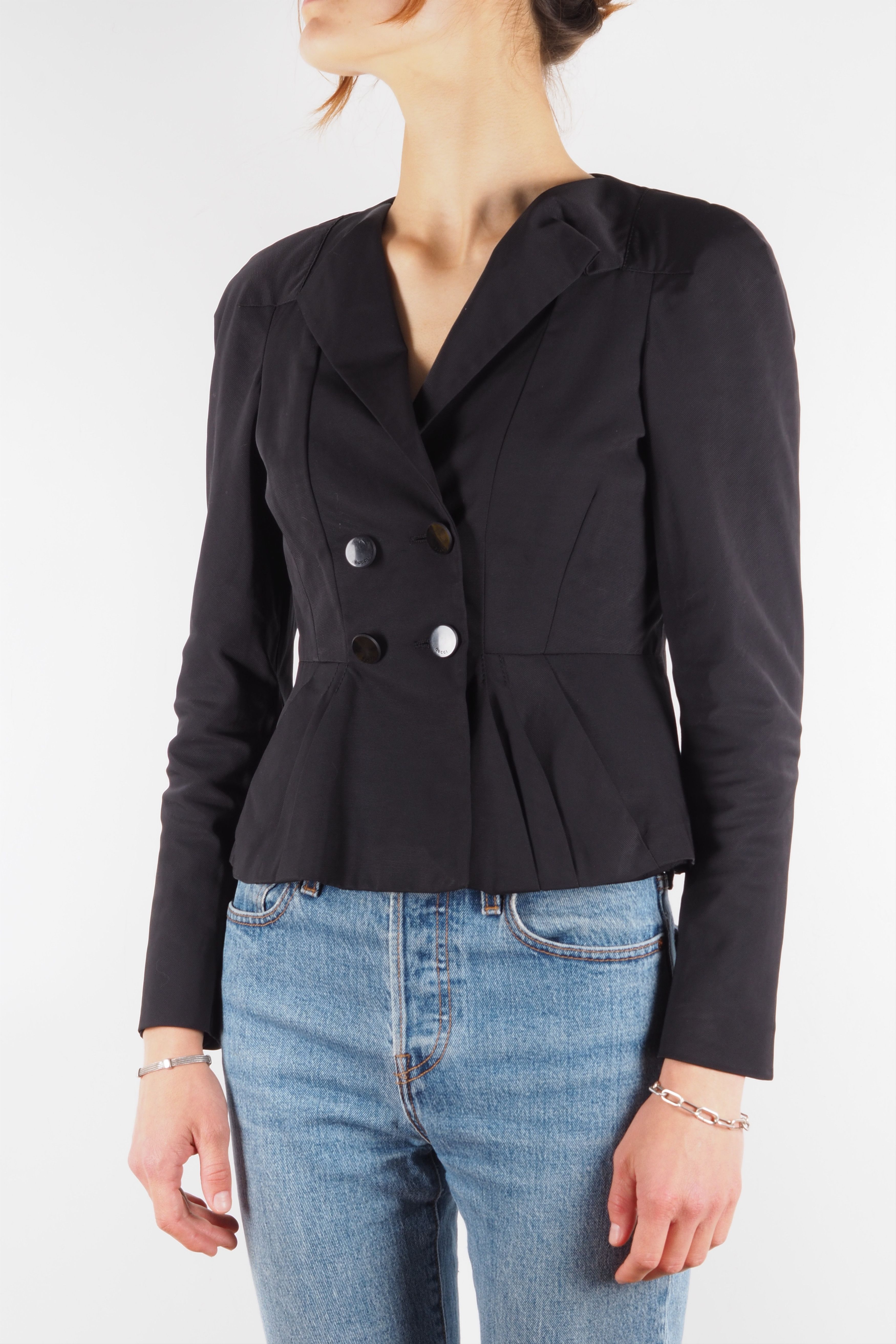 Gucci × Vintage GUCCI Vintage 2007 Women Corset Design Short Blazer Jacket Size S / US 4 / IT 40 - 2 Thumbnail