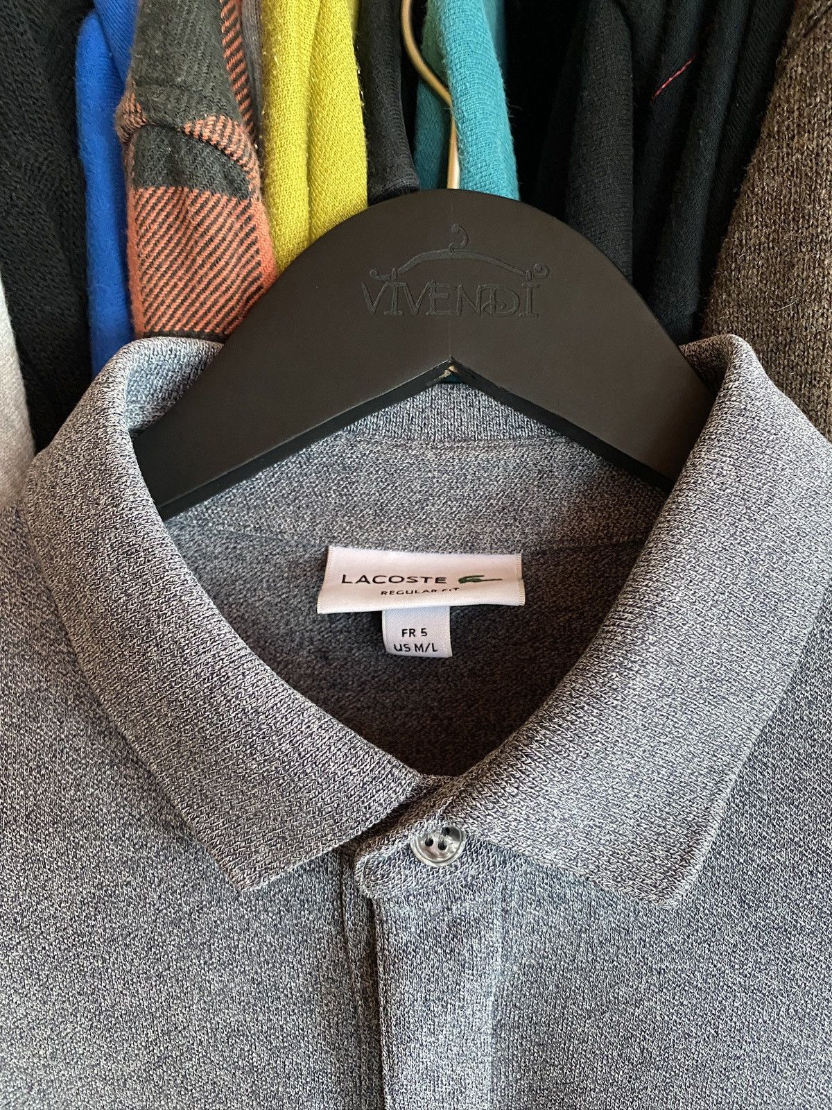 Lacoste VINTAGE LACOSTE GREY POLO SHIRT Size US M / EU 48-50 / 2 - 3 Thumbnail
