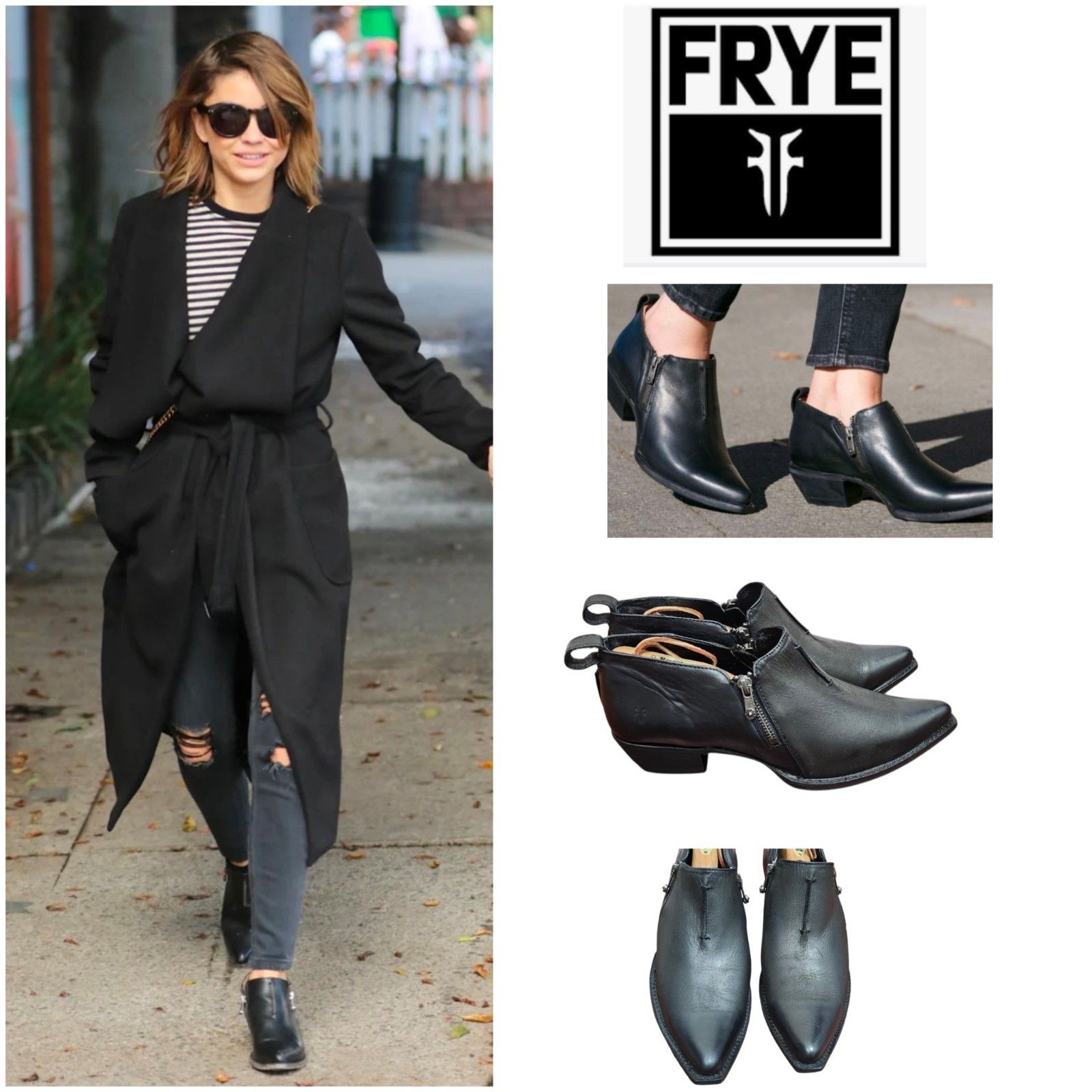 Frye FRYE Sacha Moto Shootie Boots Size 11 B Black Women's Ankle Size US 11 / IT 41 - 1 Thumbnail
