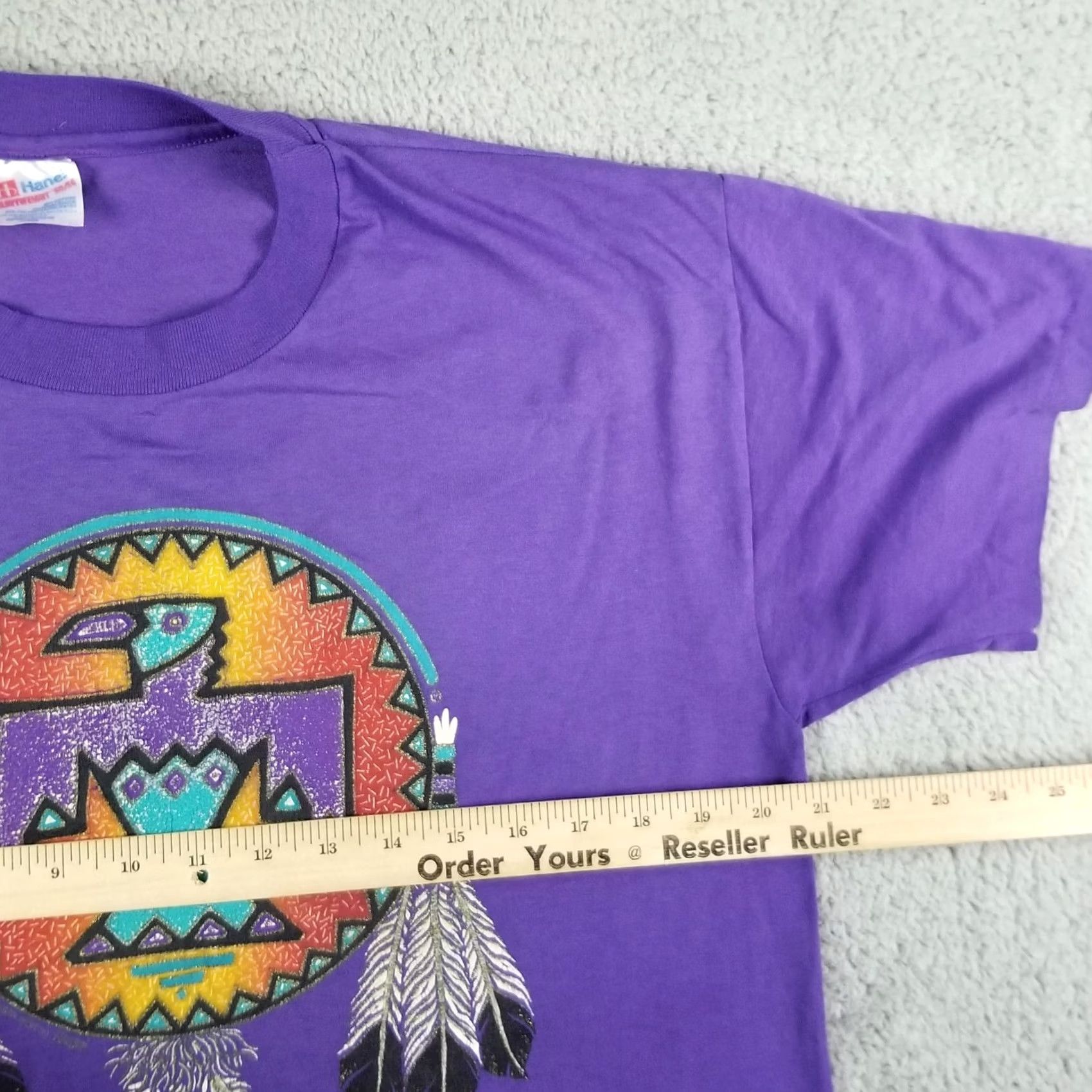 Hanes VINTAGE Hanes Arizona Dream-Catcher 90s Single-Stitch Shirt L Purple Mens Shirt Size US L / EU 52-54 / 3 - 6 Thumbnail