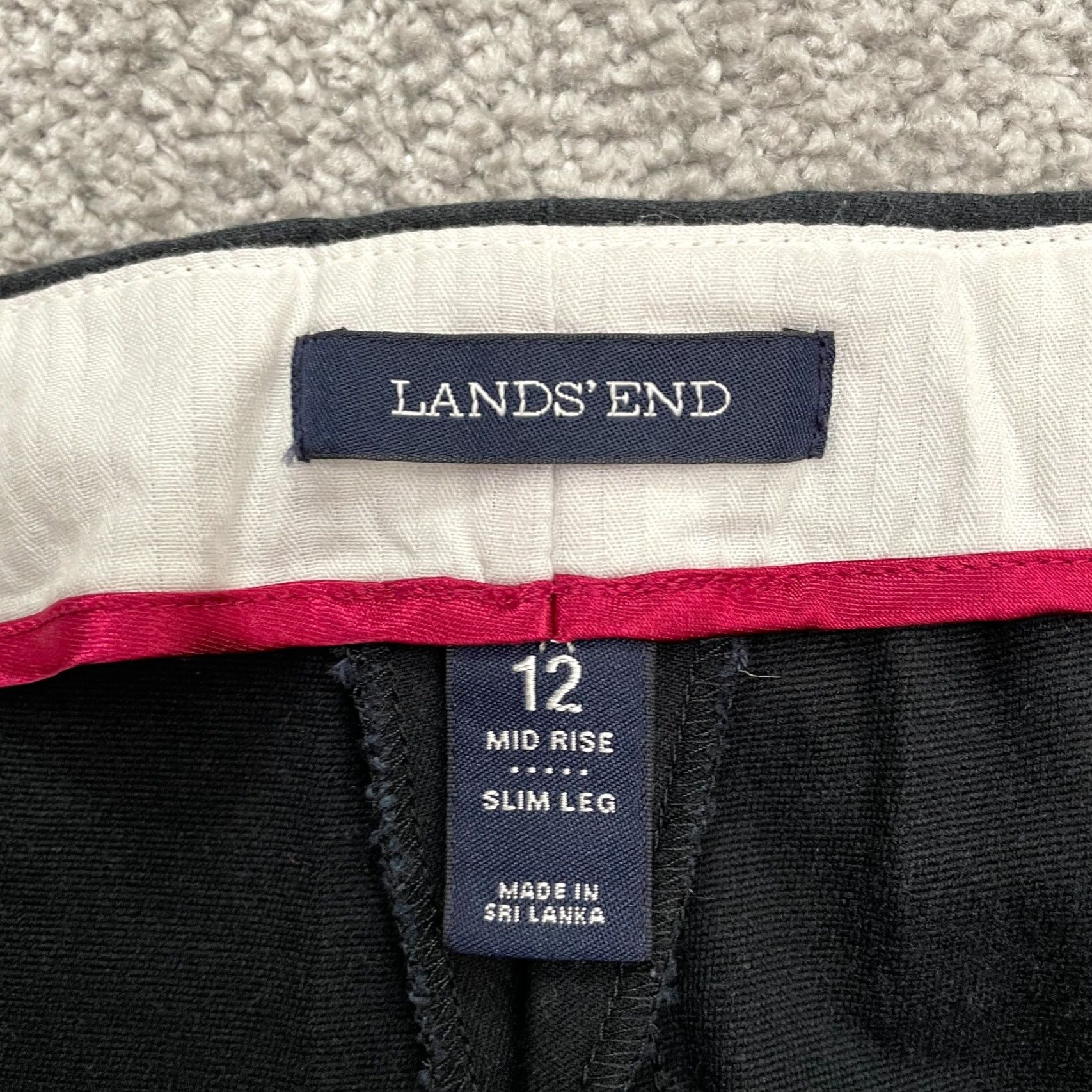 Lands' End Lands' End Pants Womens 12 Black Mid Rise Slim Fit Classic Work Ankle Size 34" / US 12 / IT 48 - 6 Thumbnail