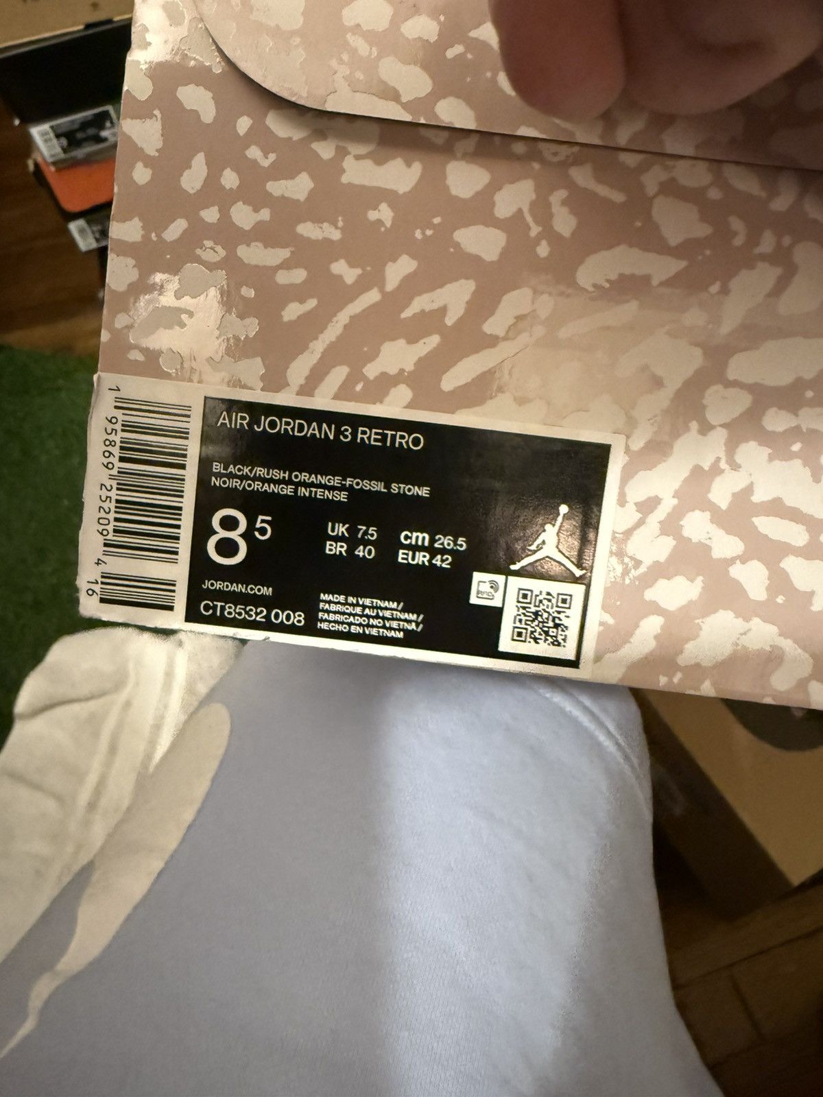 Jordan Brand Jordan retro 3 elephant cement size 8.5 Size US 8.5 / EU 41-42 - 6 Thumbnail
