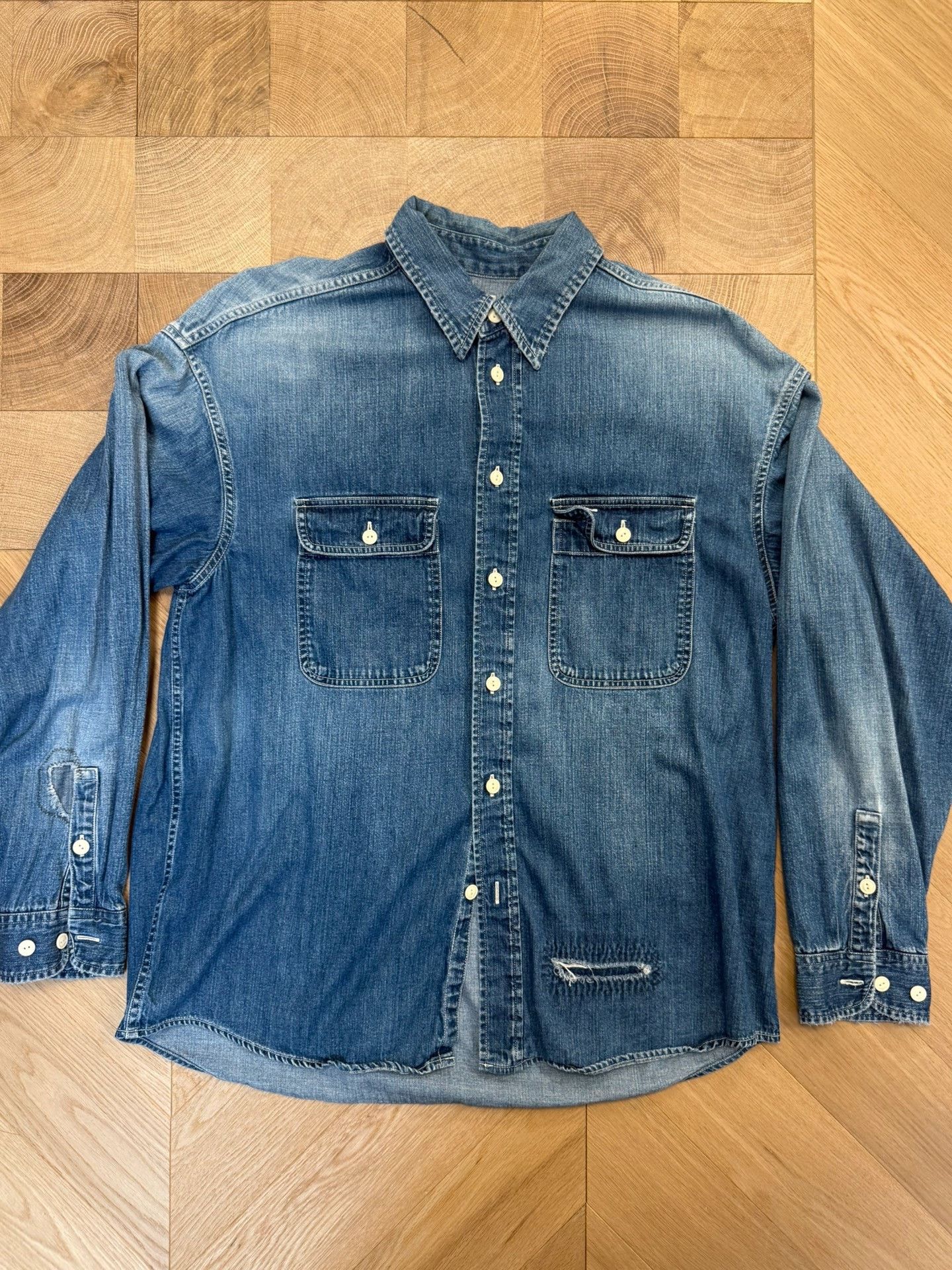 Visvim Visvim 20ss Lumber Shirt Damaged Size US L / EU 52-54 / 3 - 1 Thumbnail