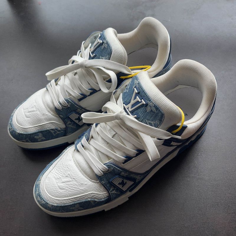 Louis Vuitton Louis Vuitton Denim Low-Top Trainer Sneakers 0089 Size US 9.5 / EU 42-43 - 1 Thumbnail